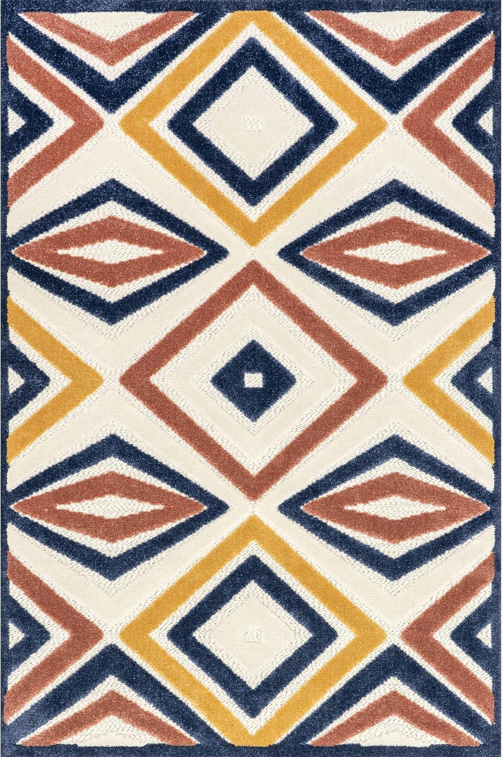 nuLOOM Salena Transitional Diamond Indoor/Outdoor Patio Area Rug