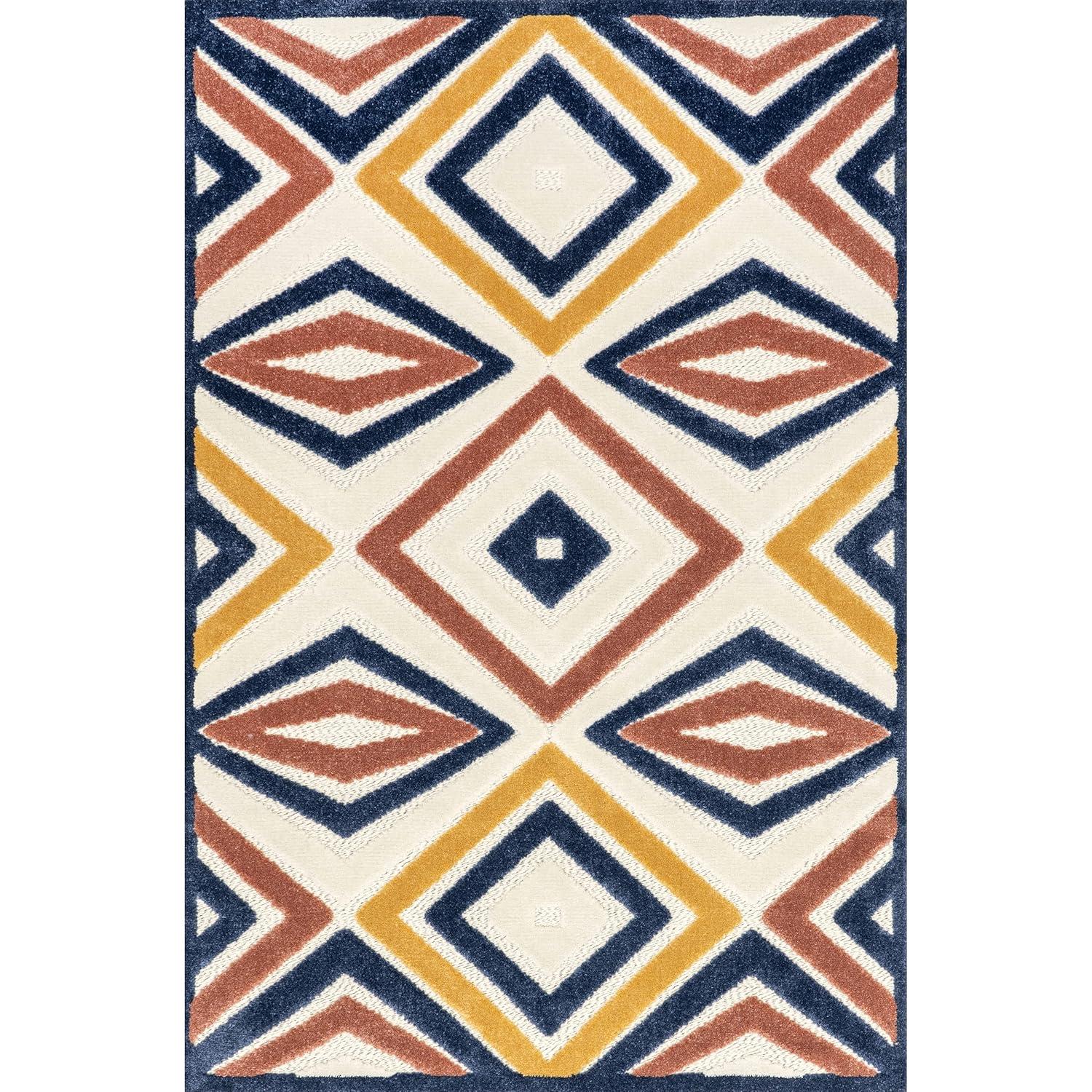 nuLOOM Salena Transitional Diamond Indoor/Outdoor Patio Area Rug