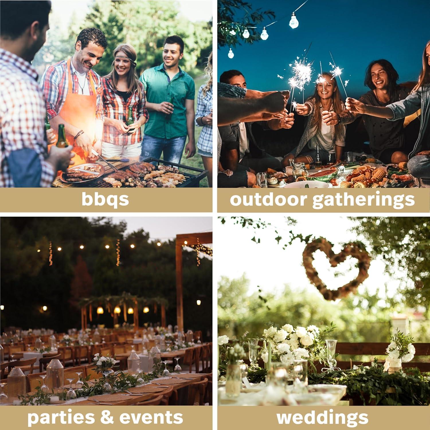 MATANA 50 Premium Plastic Champagne Flutes, Gold Glitter, 5oz - Reusable Champagne Glasses, Cocktail Glasses, Mimosa Glasses for Cocktails, Dessert, Wine - Toasting Glasses for Parties, Weddings