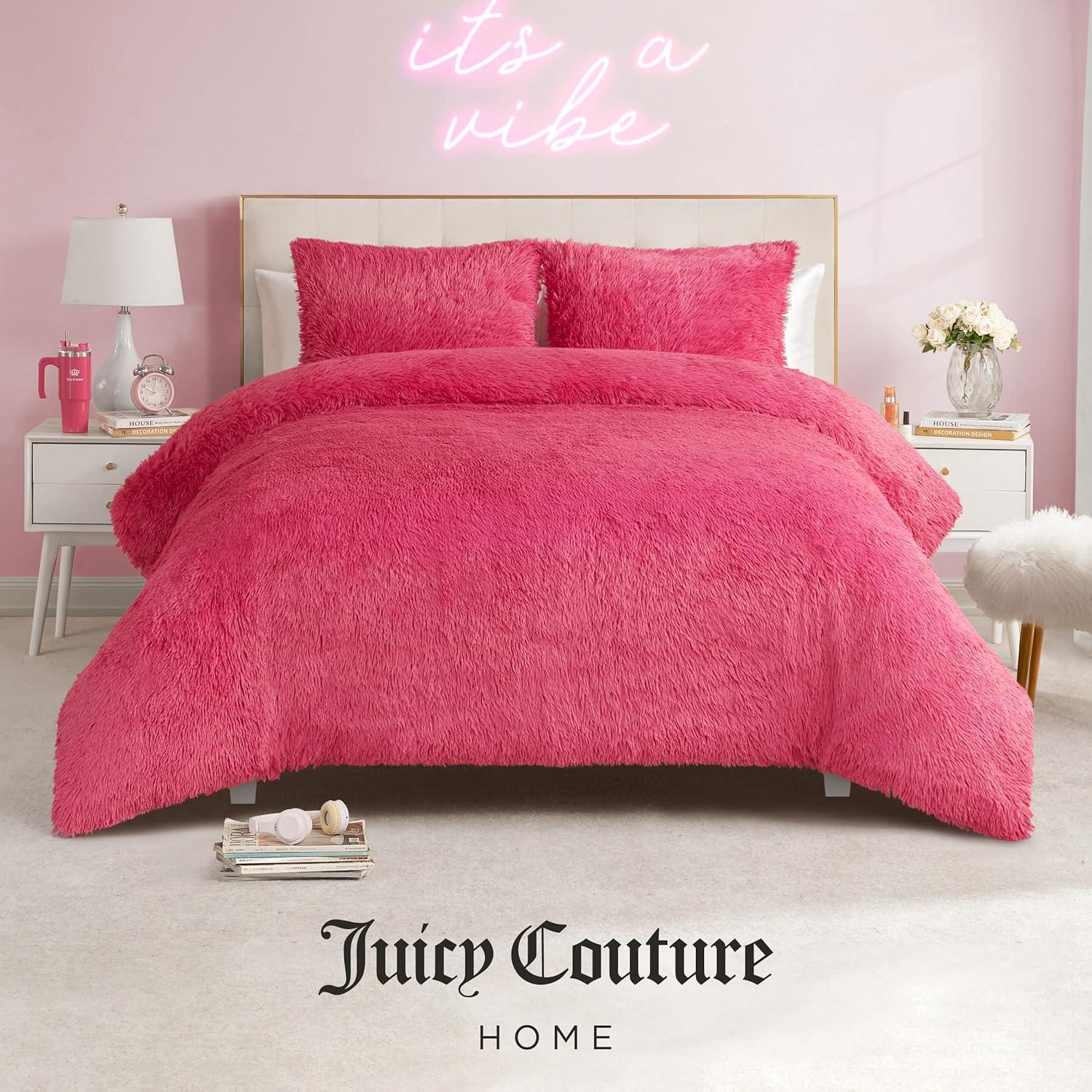 Juicy Couture Juicy Couture Shaggy Faux Fur Comforter & Shams Bedding Sets