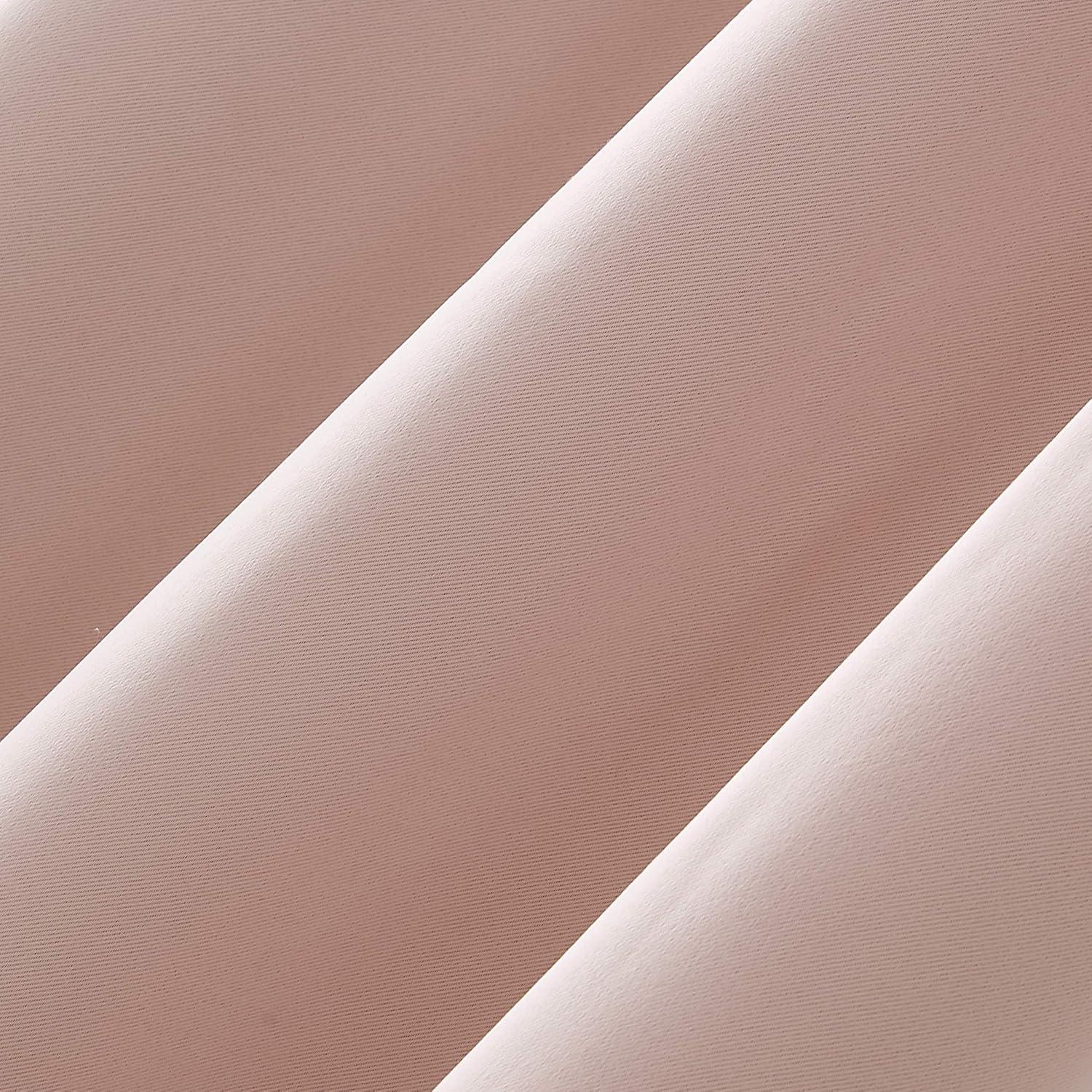 40"x95" Sun Zero Blackout Riley Kids' Bedroom Grommet Curtain Panel Blush: Noise Reduction, Energy Efficient