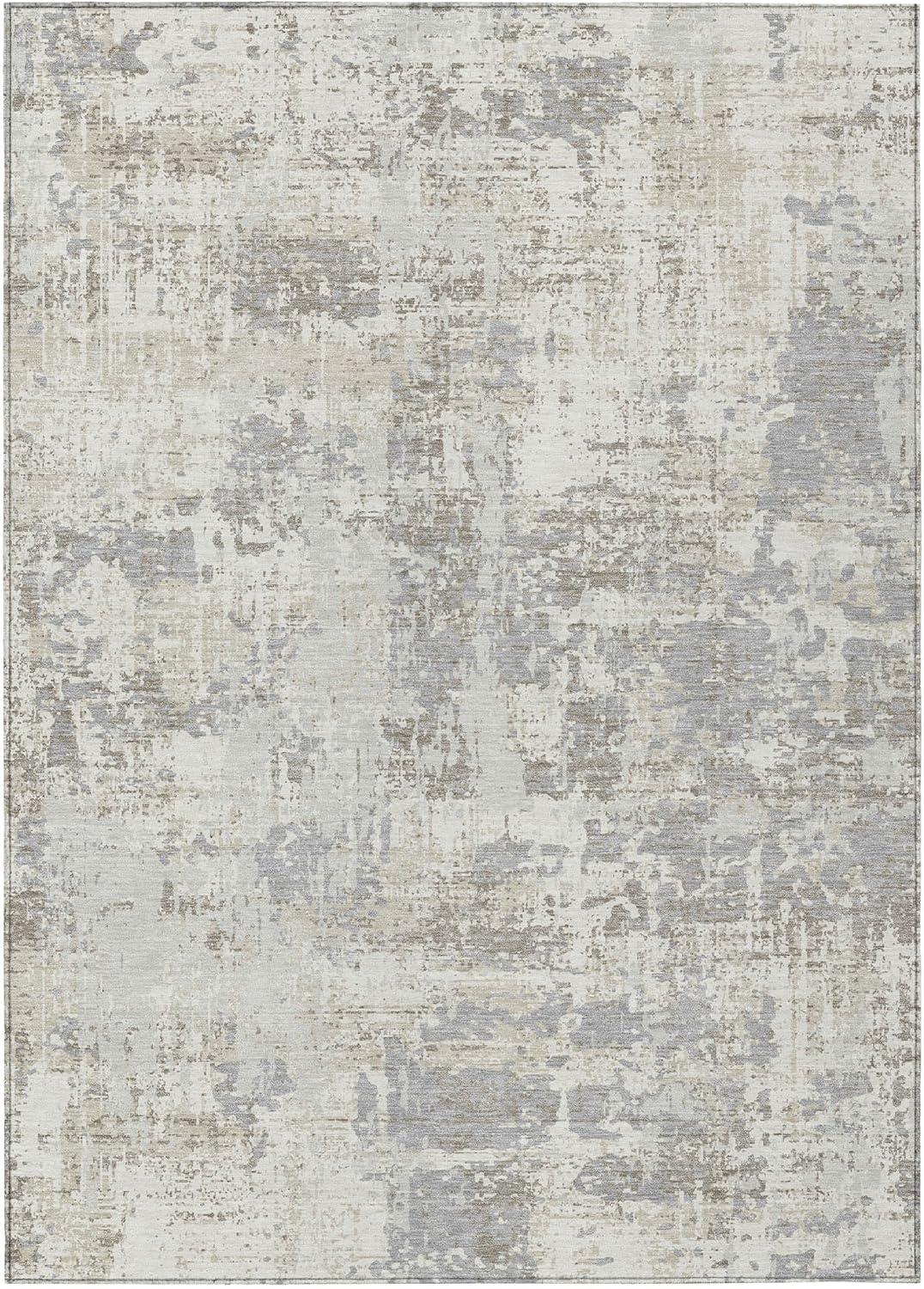 Machine Washable Indoor/Outdoor Chantille ACN1008 Ivory Rug