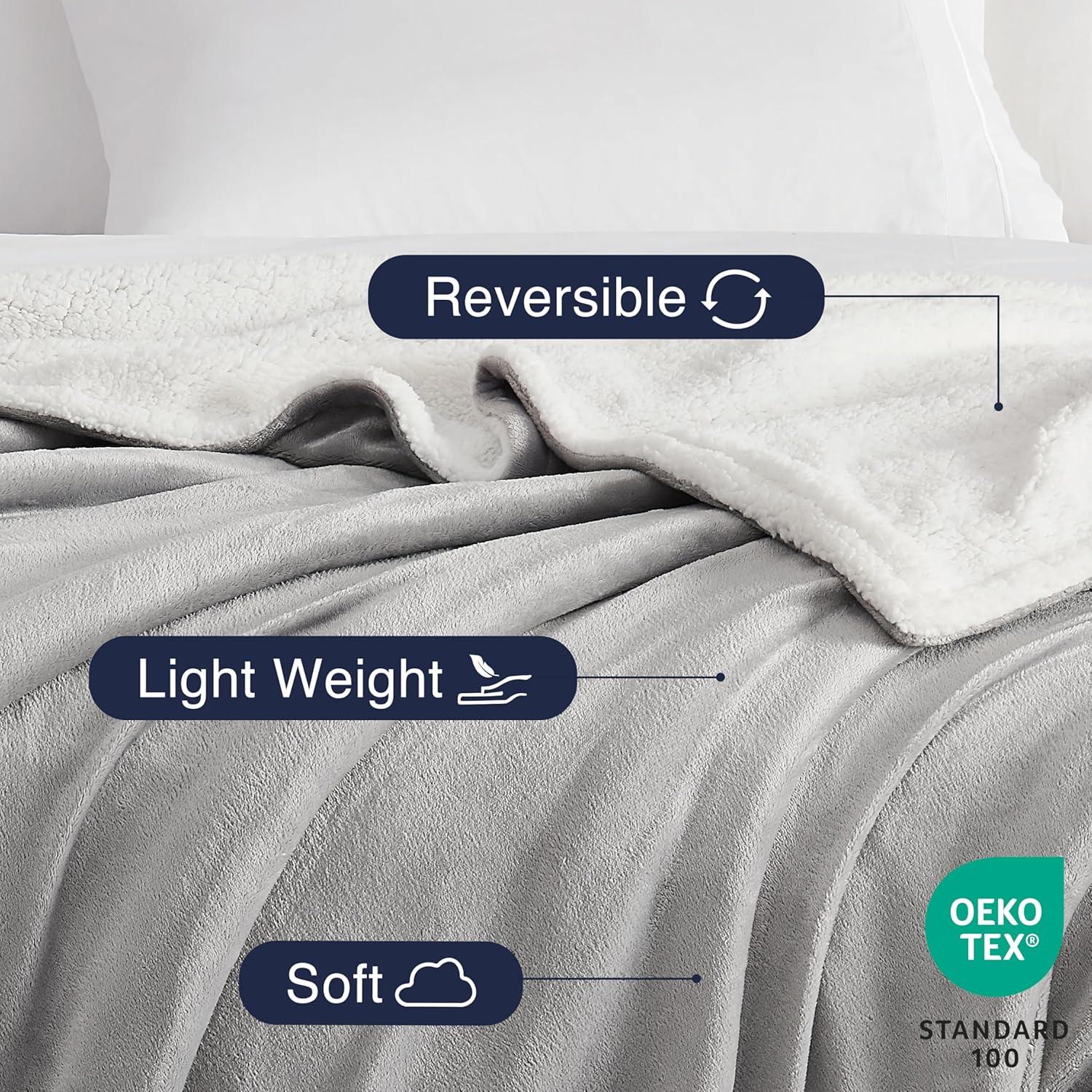 CASUAL LIVING Machine Washable Easy Care Couch Warm Sofa Blankets, Throw,