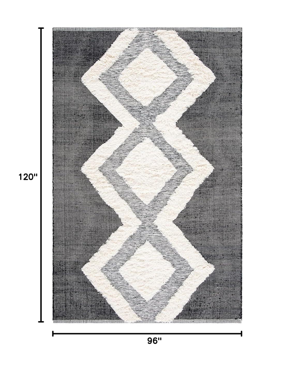 Foundry Select Adamsiii Hand Loomed Wool/Cotton Southwestern Rug in Ivory/Black