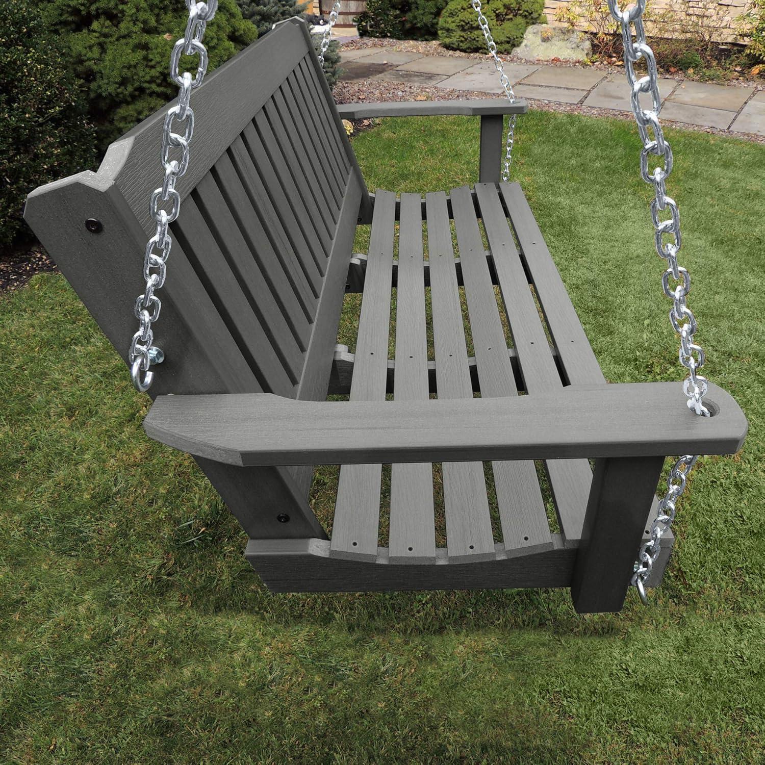 Lehigh 4 ft Coastal Teak Recycled Plastic Porch Swing