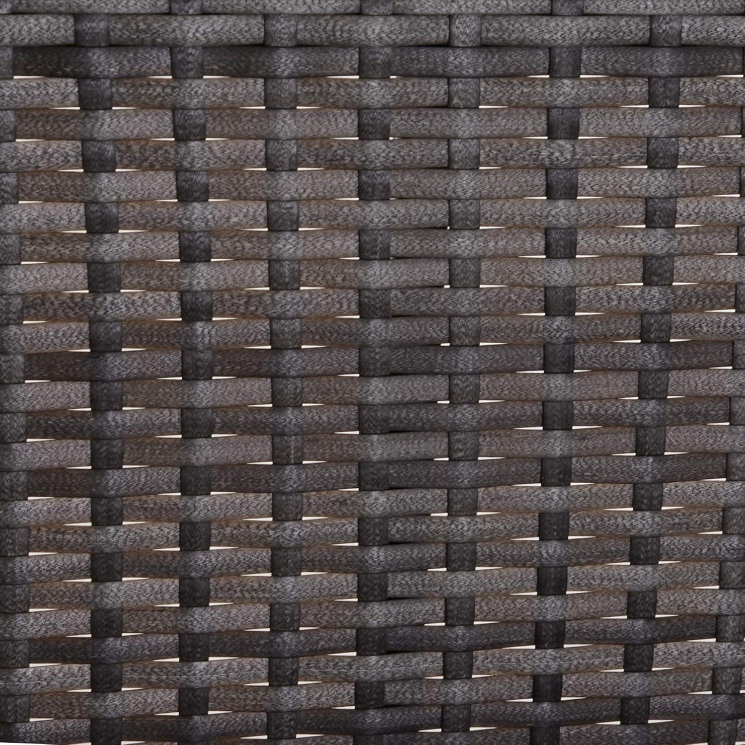 Outsunny 2-Person Wicker Hanging Porch Swing Bench, Front Porch Swing Outdoor Chair with Cushions 550lbs Weight Capacity for Backyard, Garden, gray