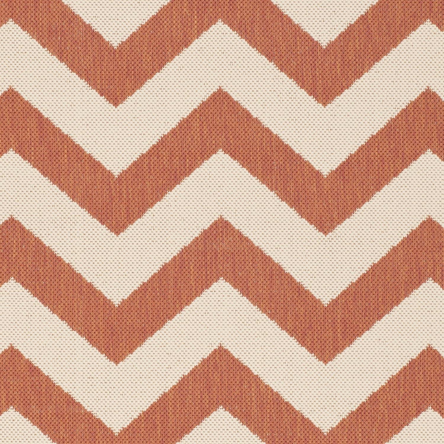 Courtyard CY6244 Power Loomed Indoor and Outdoor Area Rug - Terracotta/Beige - 5'3"x7'7" - Safavieh