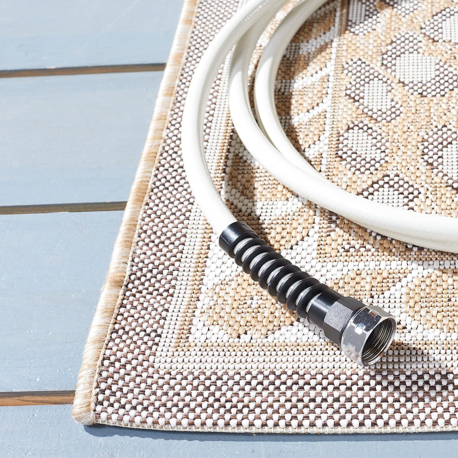 Courtyard CY6100 Power Loomed Indoor/Outdoor Accent Rug - Beige/Gold - 2'x3'7" - Safavieh.