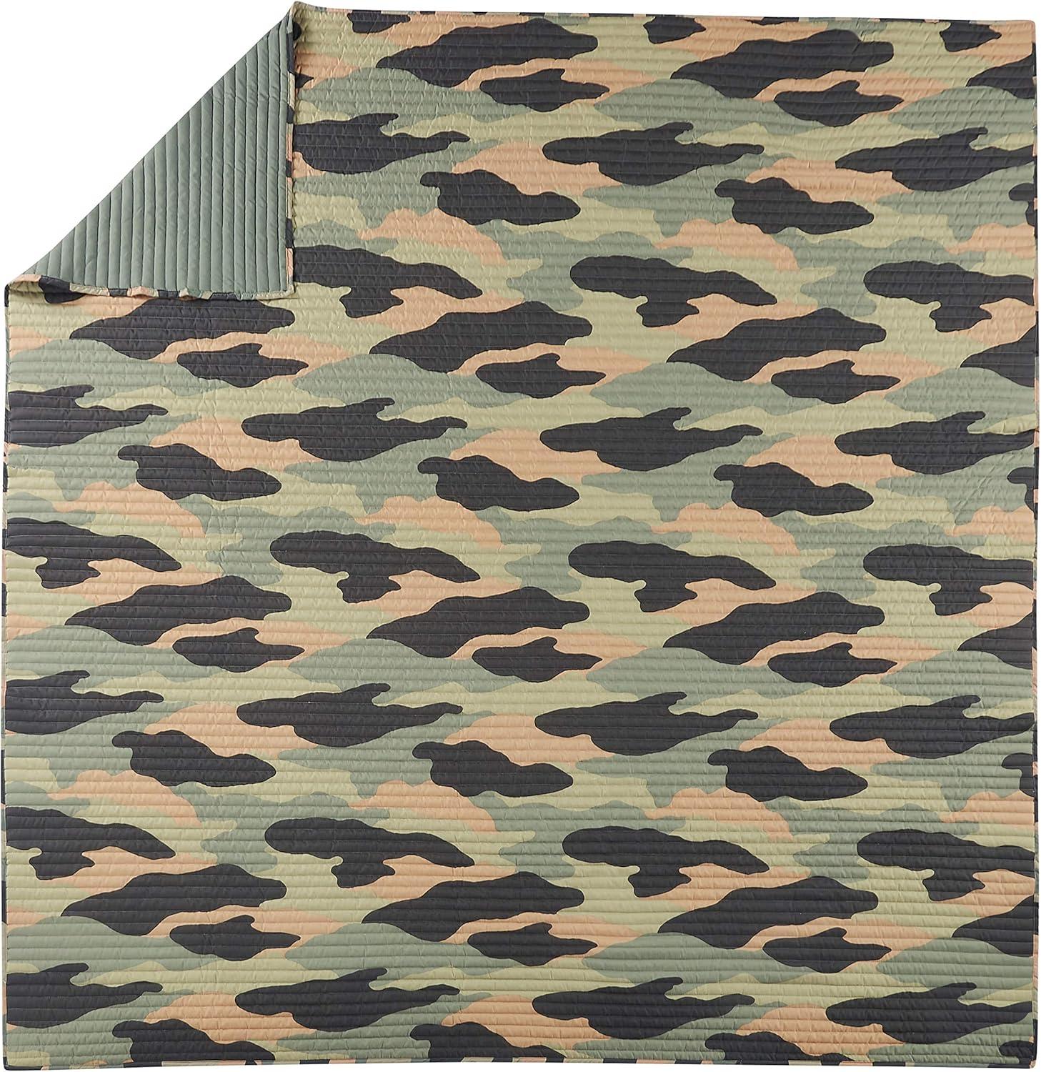 Covert Camo Reversible Microfiber Quilt Set