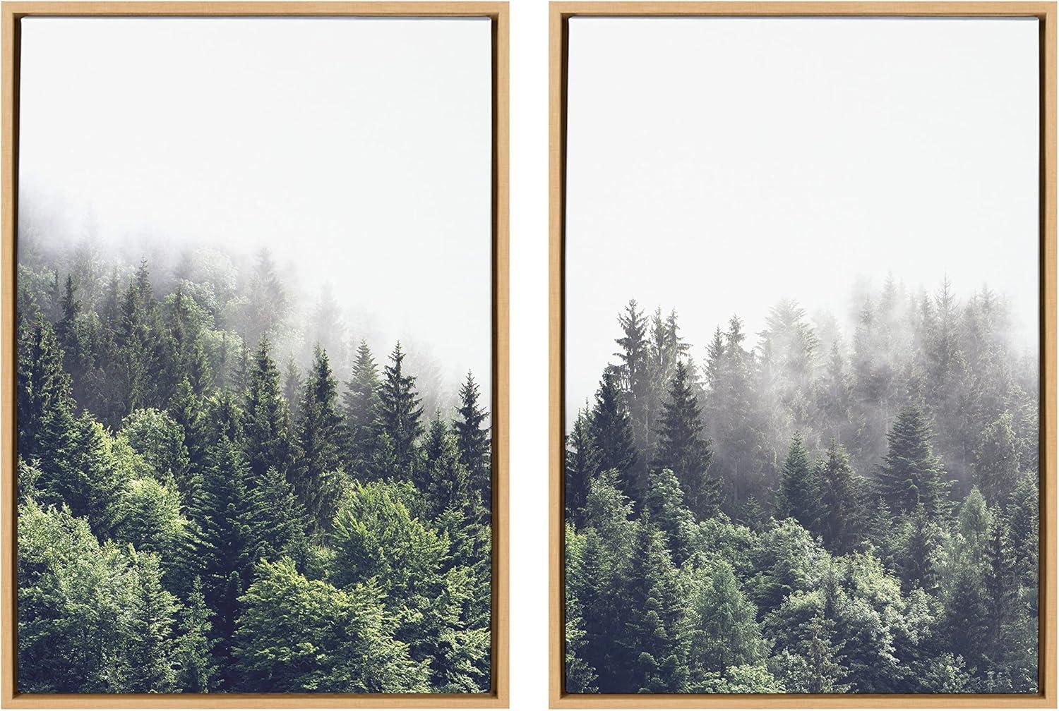 (Set of 2) 23" x 33" Sylvie Foggy Day Framed Canvas Set by Creative Bunch Natural - Kate & Laurel All Things Decor