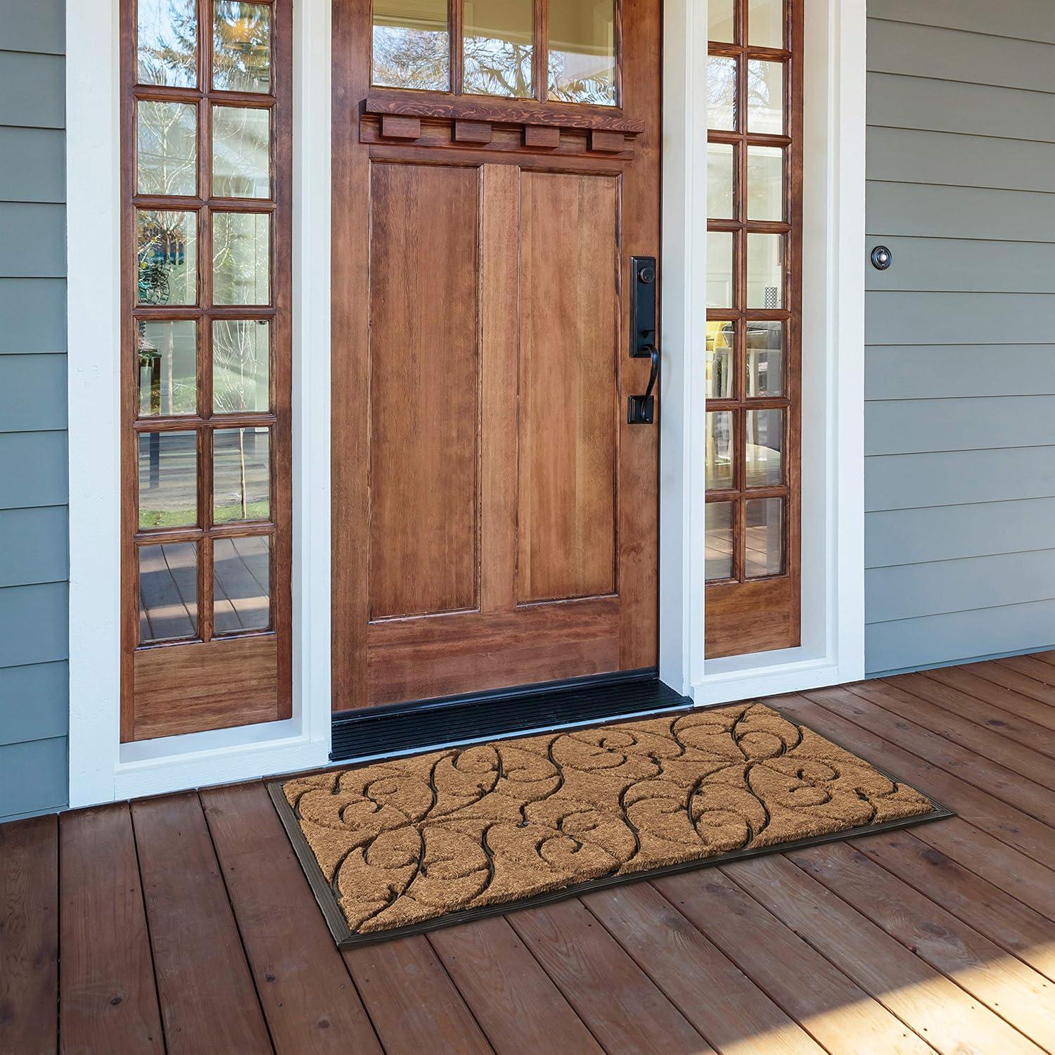 Elegant Coir & Rubber Oversized Entryway Doormat 30" x 48"