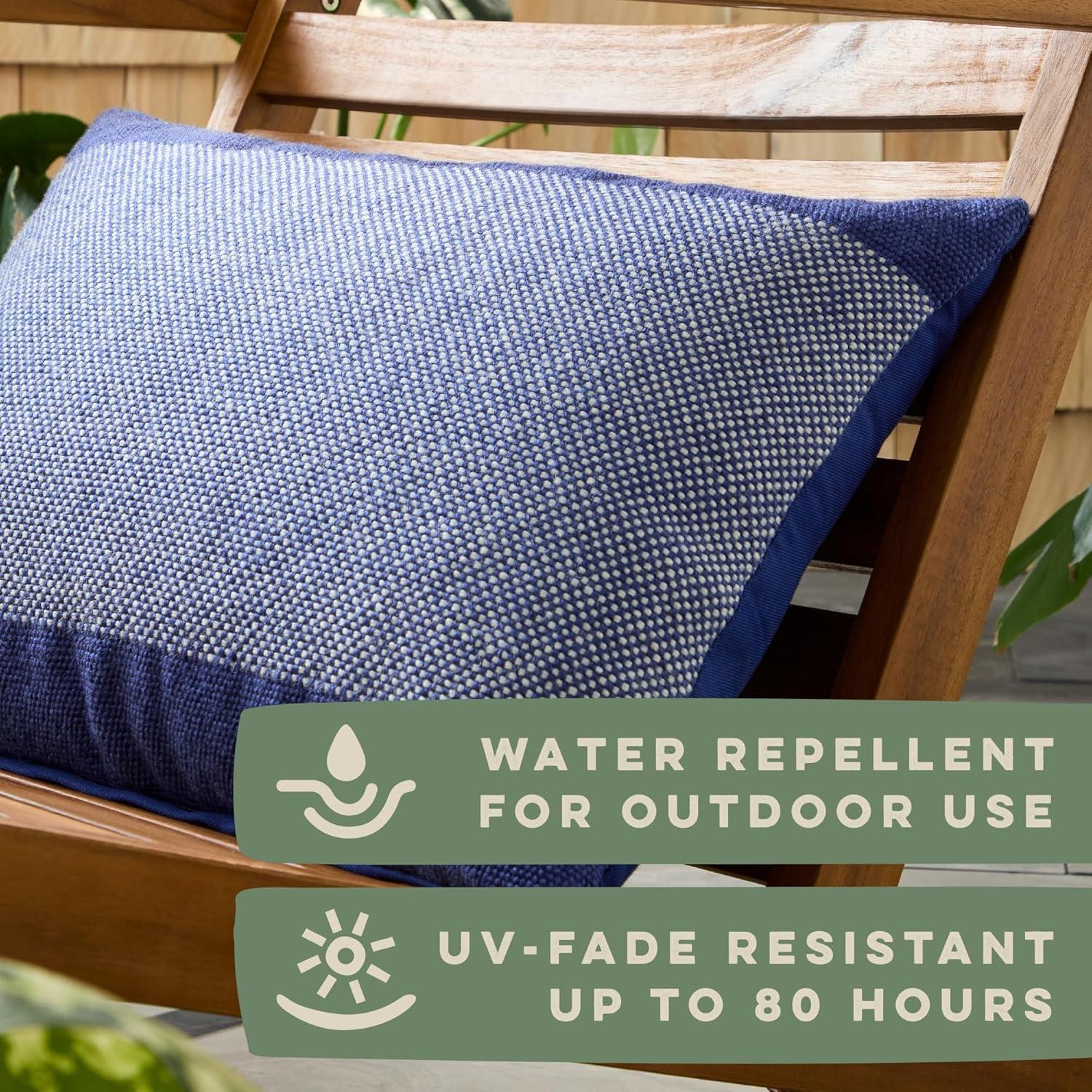 Town & Country Living TOWN & COUNTRY TERRA Alara Solid Border Indoor Outdoor Decorative Pillow