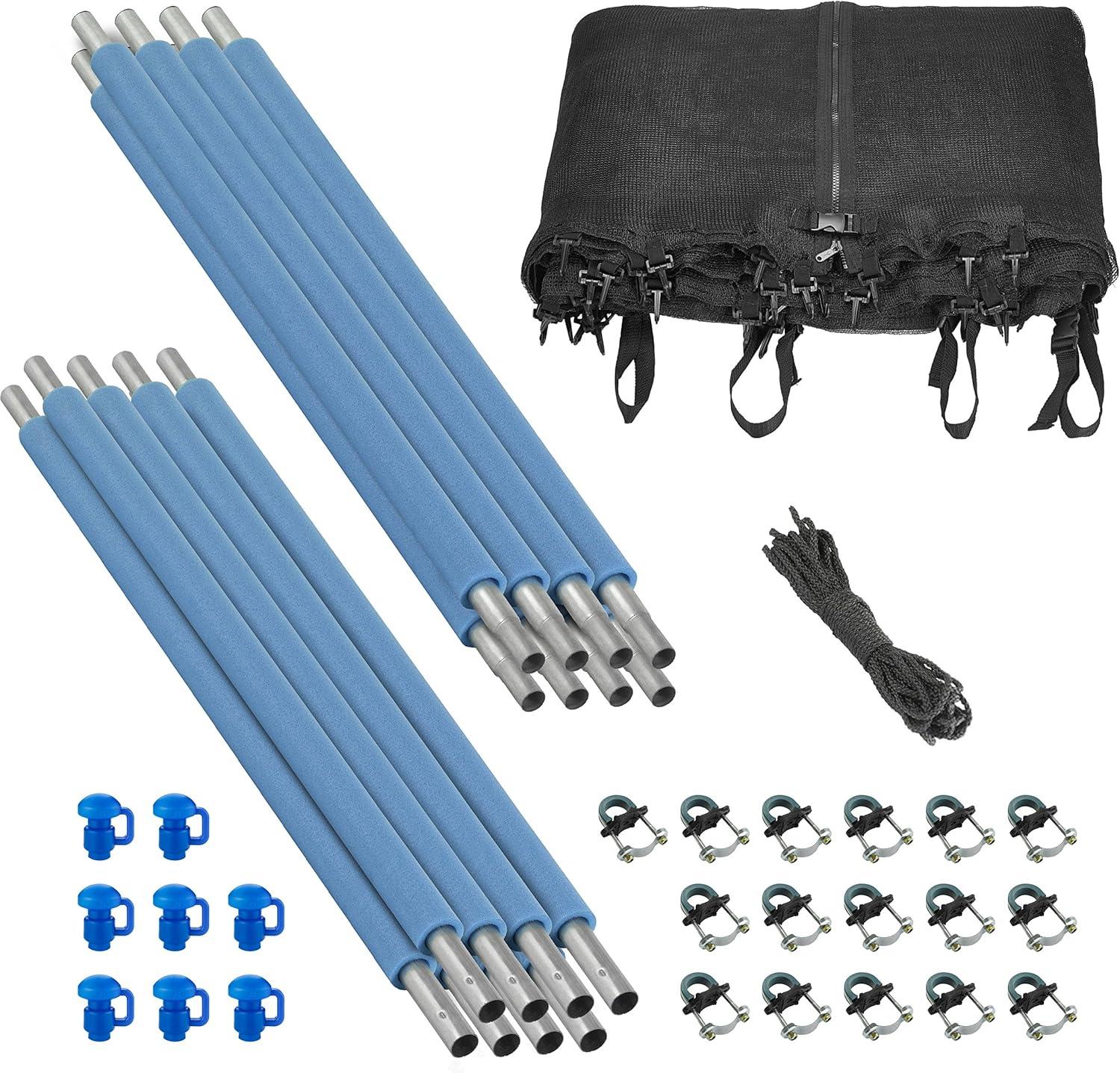Upper Bounce Machrus 13' Trampoline Safety Enclosure with Net, Poles and Foam Sleeves - Trampoline not Included