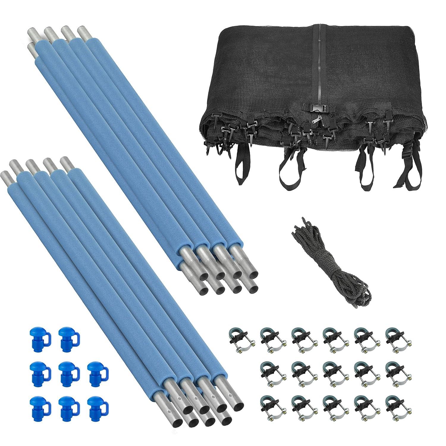 Upper Bounce Machrus 13' Trampoline Safety Enclosure with Net, Poles and Foam Sleeves - Trampoline not Included