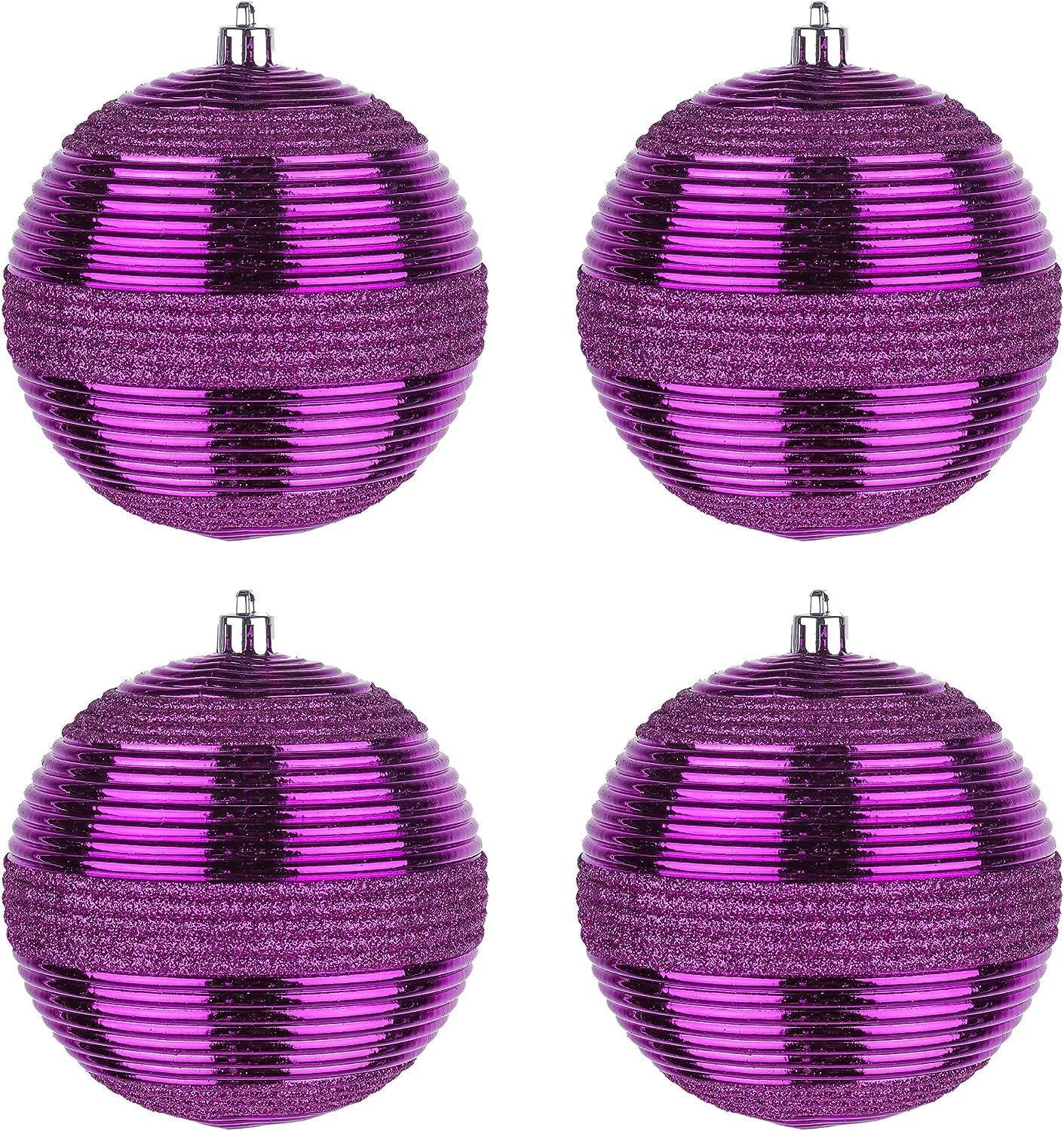 The Holiday Aisle® Shatterproof Swirling Ball Ornaments (Set of 4)
