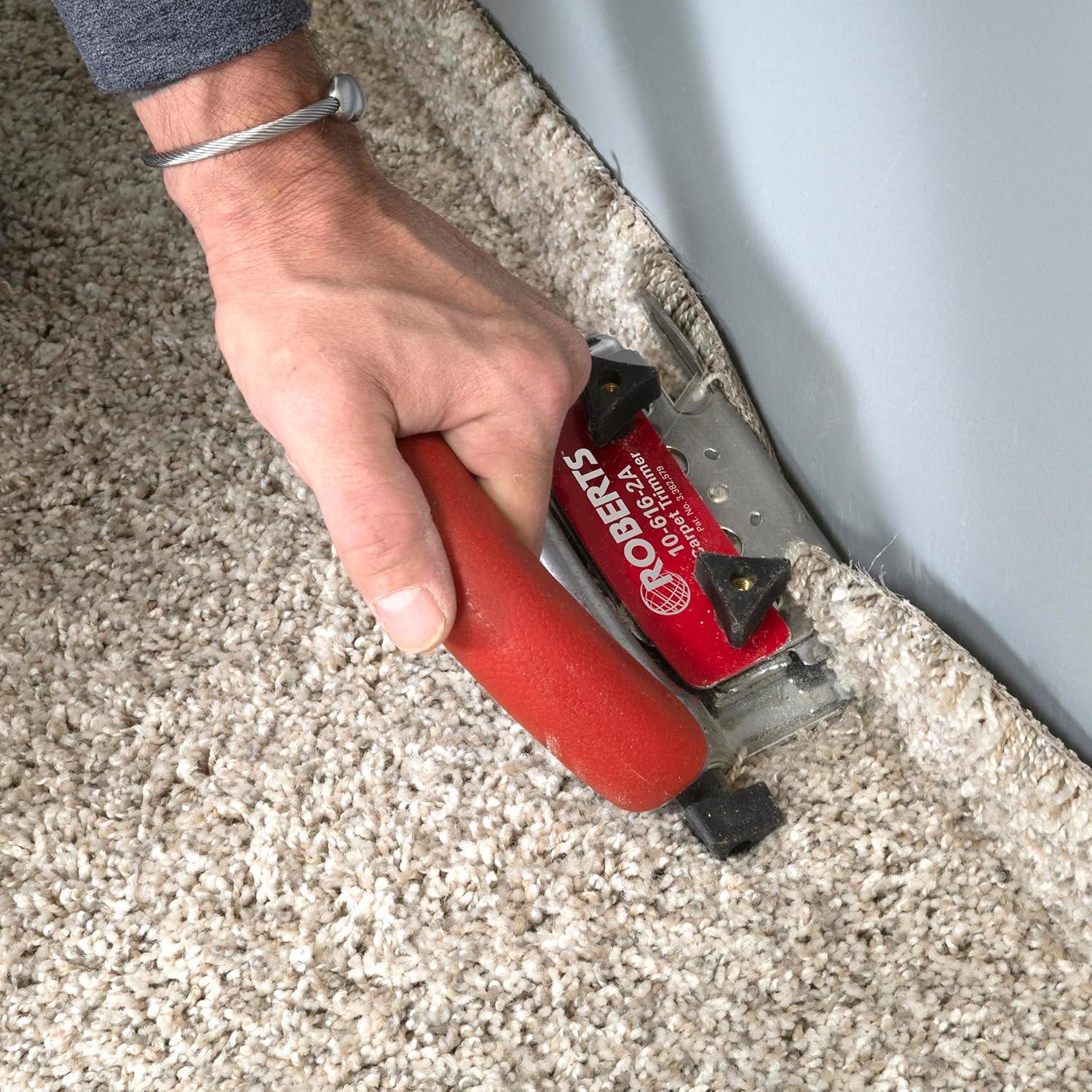 Red Stainless Steel Carpet Trimmer with Rubber Handle