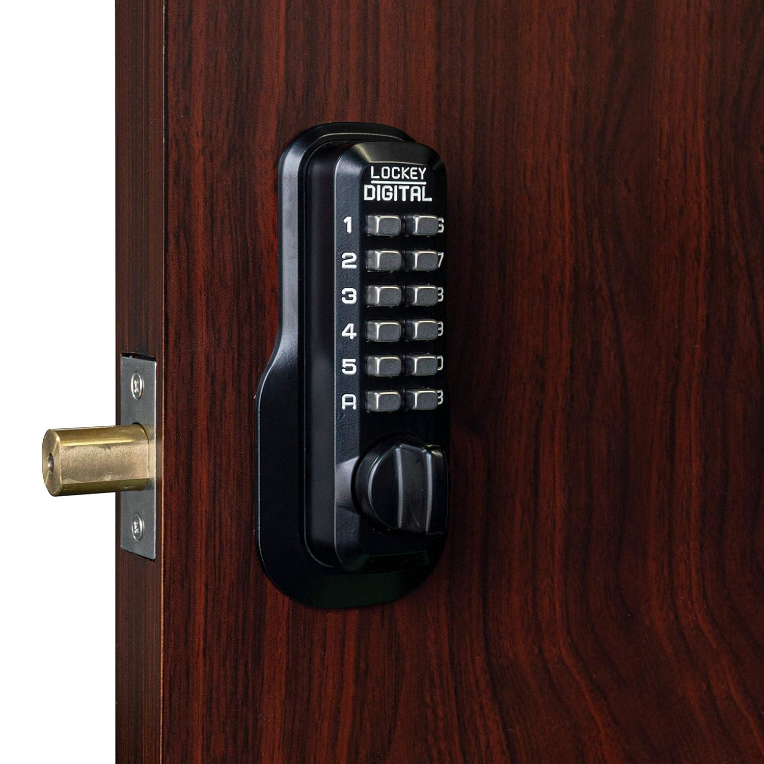 Jet Black Mechanical Keyless Deadbolt for Doors and Gates