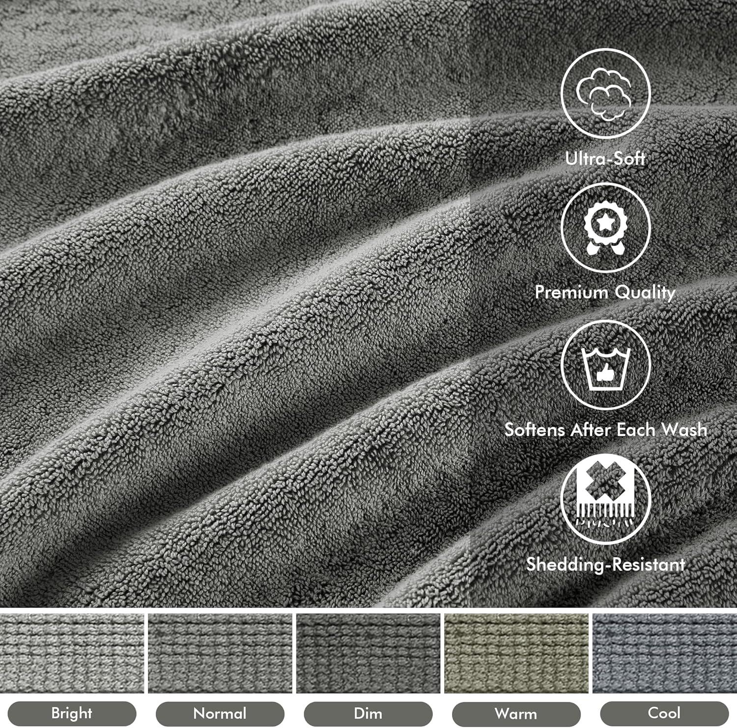 Madison Park Signature 800GSM Ultra-Soft 100% Cotton Absorbent Towel Set