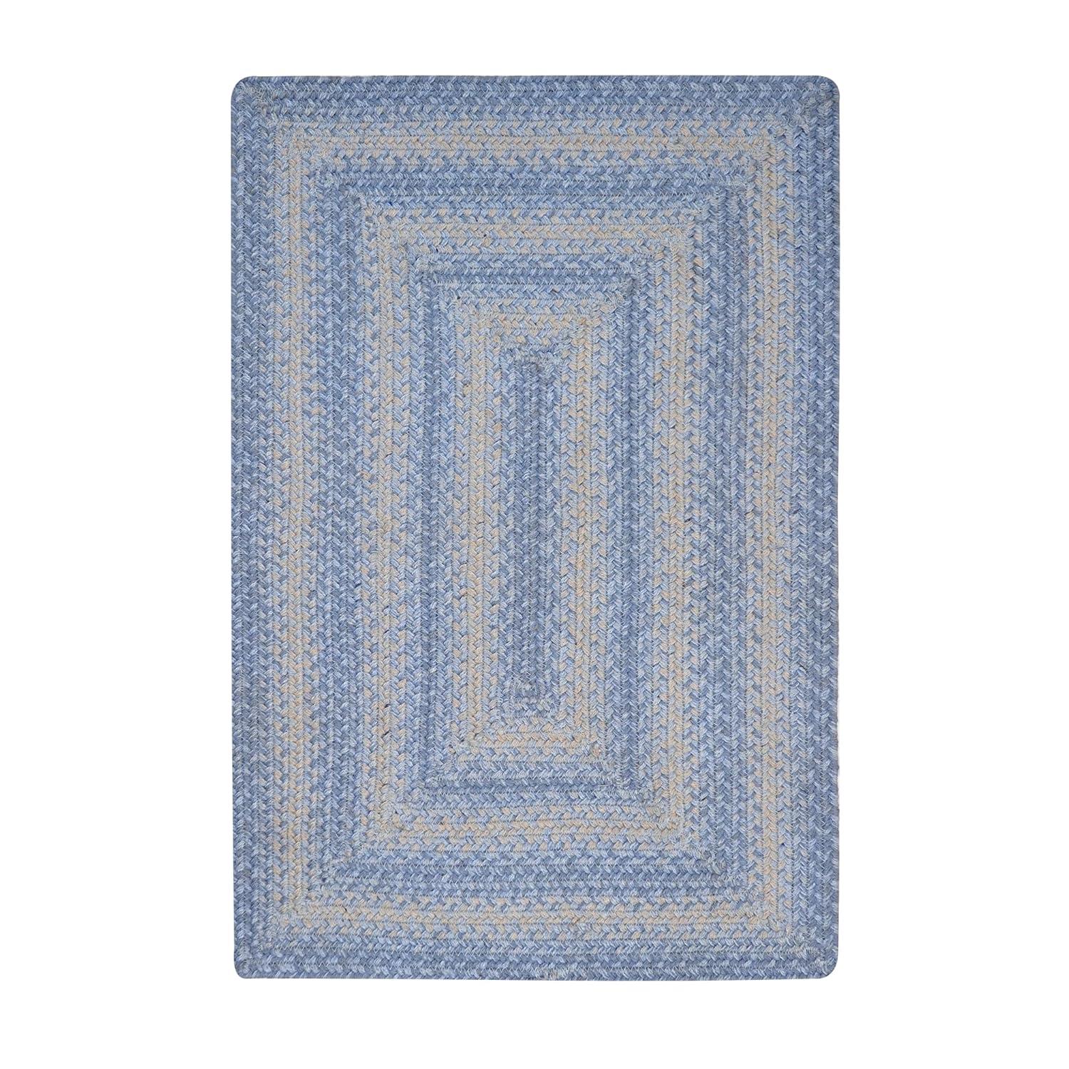 Homespice Sky Blue 5x8 Braided Rug for Coastal Country Decor - Perfect Rustic Area Rugs for Living Room with Coastal Country Charm, Braided Jute Rug