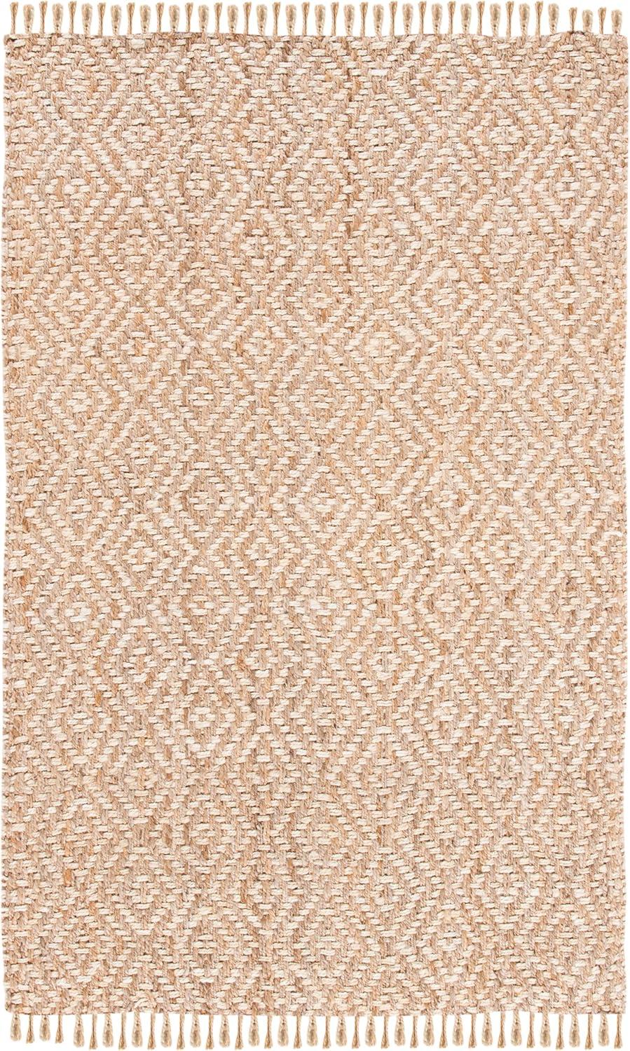 Derosier Natural Fiber Hand Woven Jute Geometric Rug