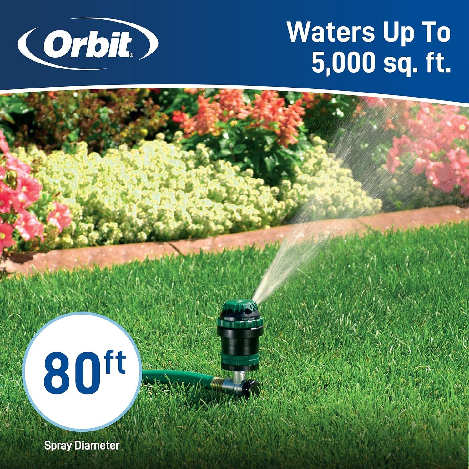 Orbit H2O-6 Gear-Drive Sprinkler on Metal T Spike