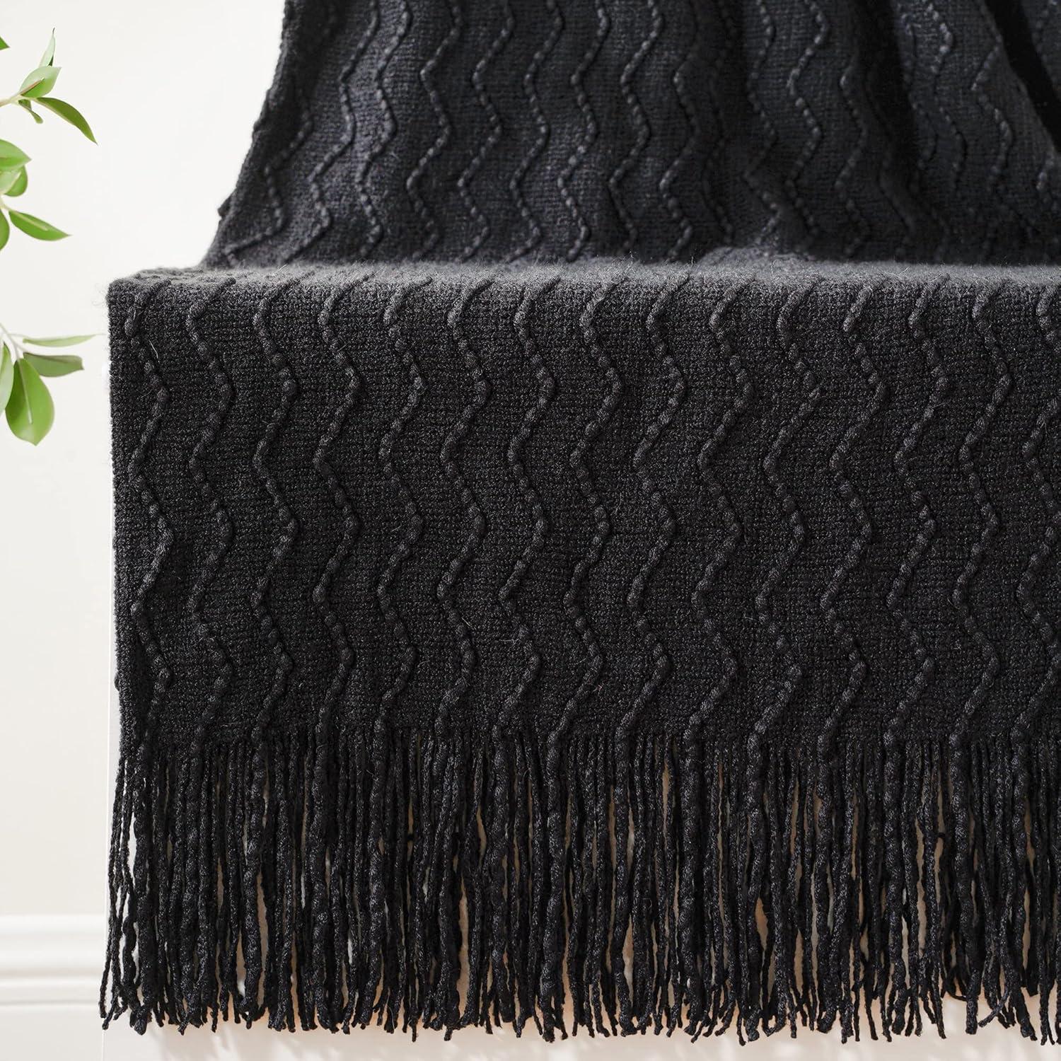 Battilo Home Throw Blanket for Couch, Textured Soft Throw Blankets, Decorative Knitted Blanket for Home Living Room Decor, 50"x60" | Wayfair