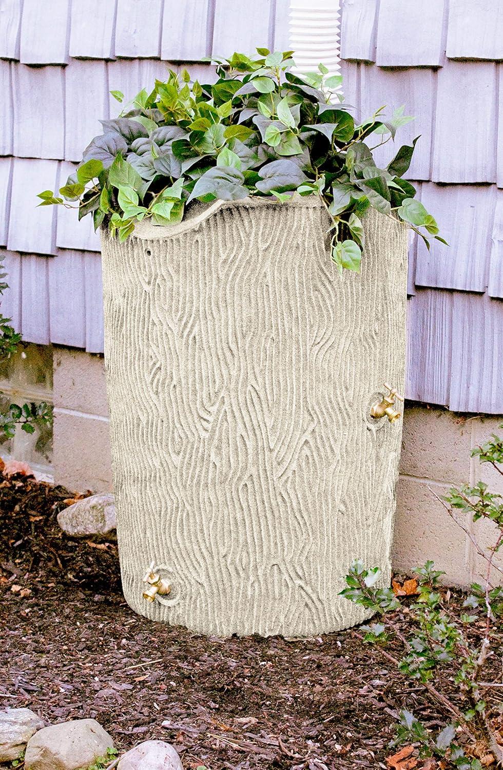 Good Ideas Good Ideas 50 Gallons Plastic Drainable Dual Overflow Planter Rain Barrel