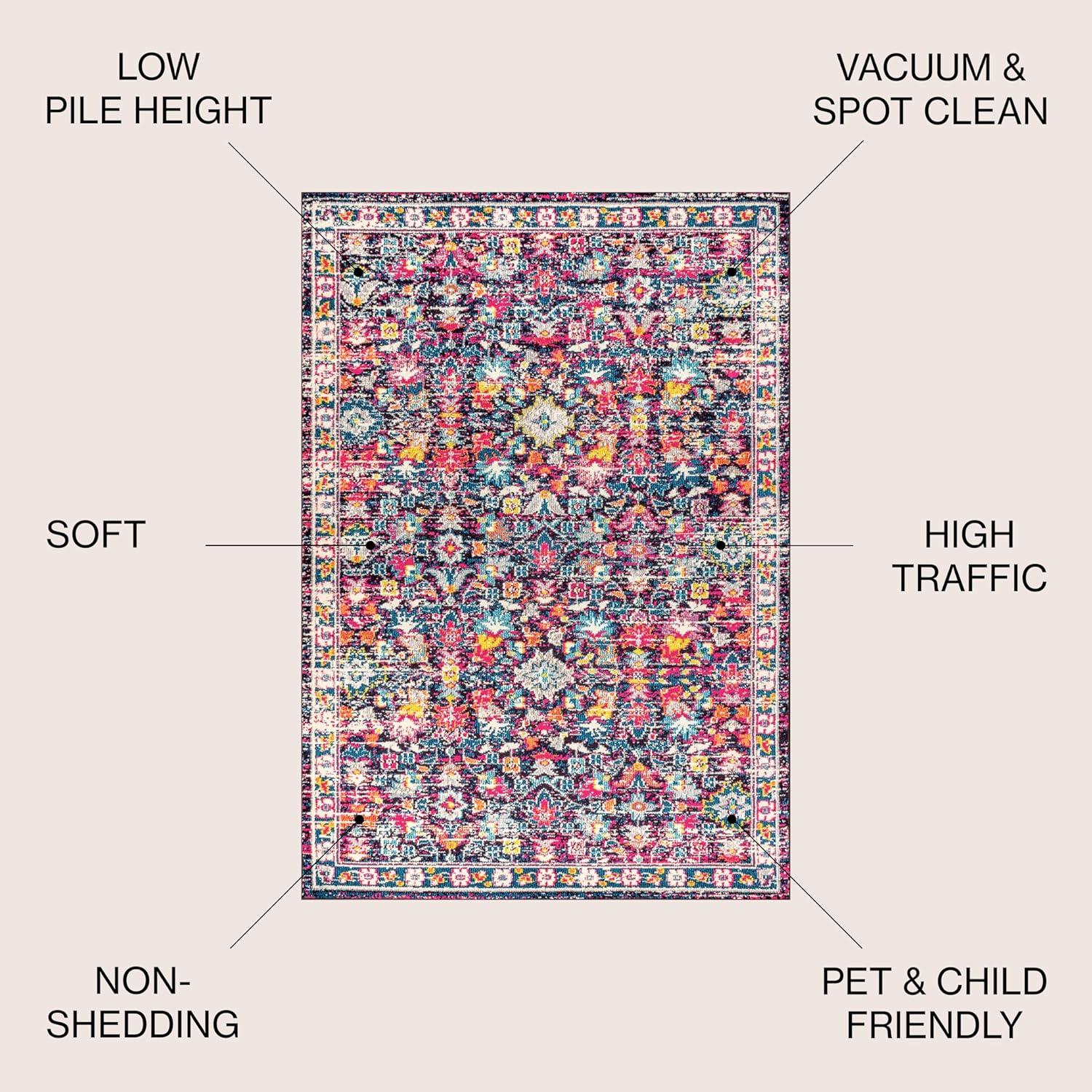 Modern Persian Boho Floral Area Rug - JONATHAN Y