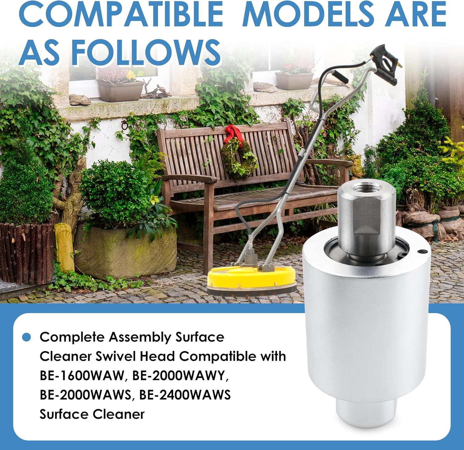 Heavy-Duty Stainless Steel Rotating Swivel Head for Surface Cleaners