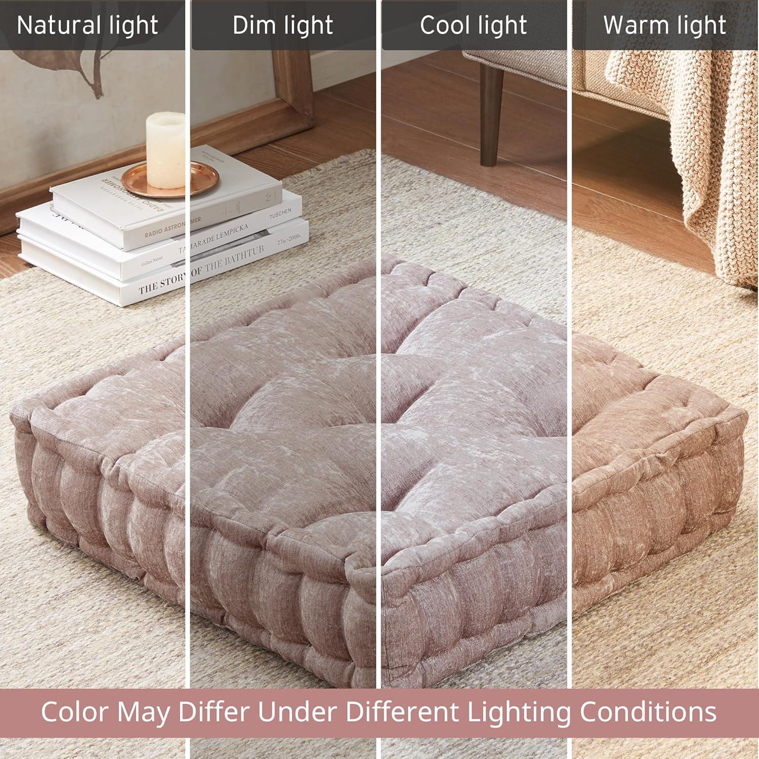 Intelligent Design Azza Poly Chenille Square Floor Pillow Cushion