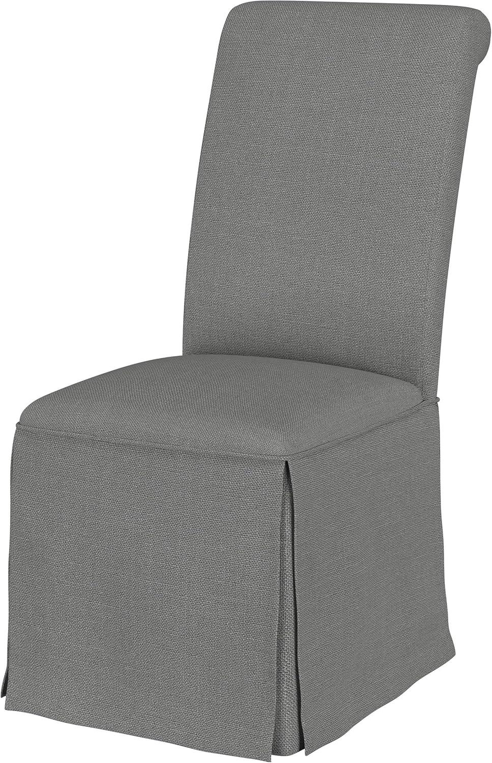 Wildon Home® Catrina Gray Upholstered Skirted Dining Chair (Set of 2)