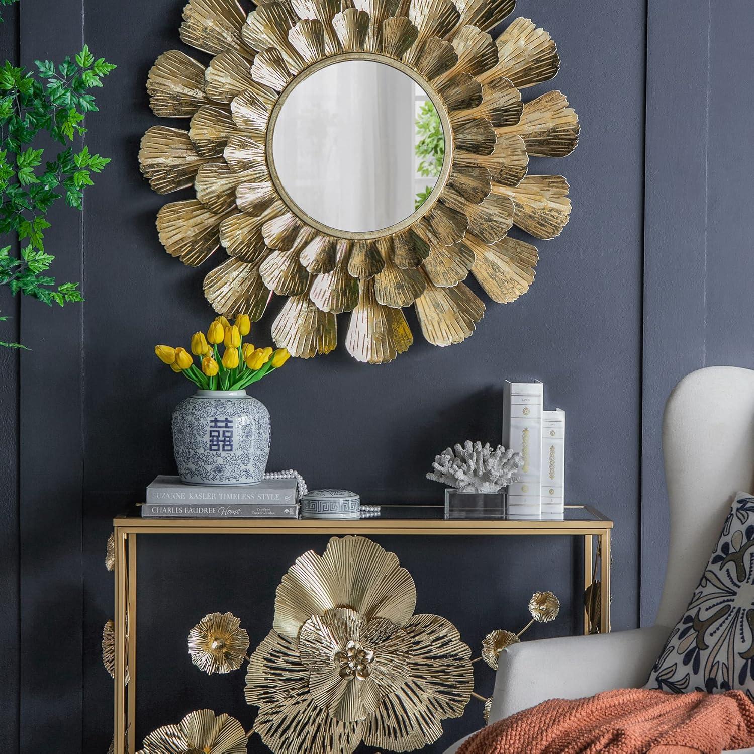 A&B Home Blue and White Ceramic Ginger Jar with Lid Ancient Chinese Oriental Style Multi Purpose 7.9" x 7.9" x 9.4"
