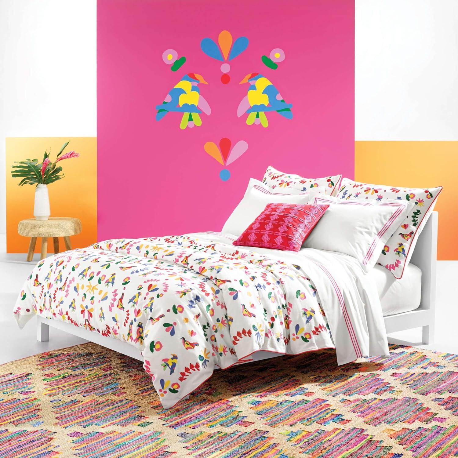 Trio Fuchsia Duvet Sham, Standard Size, Pink Stripe Pattern