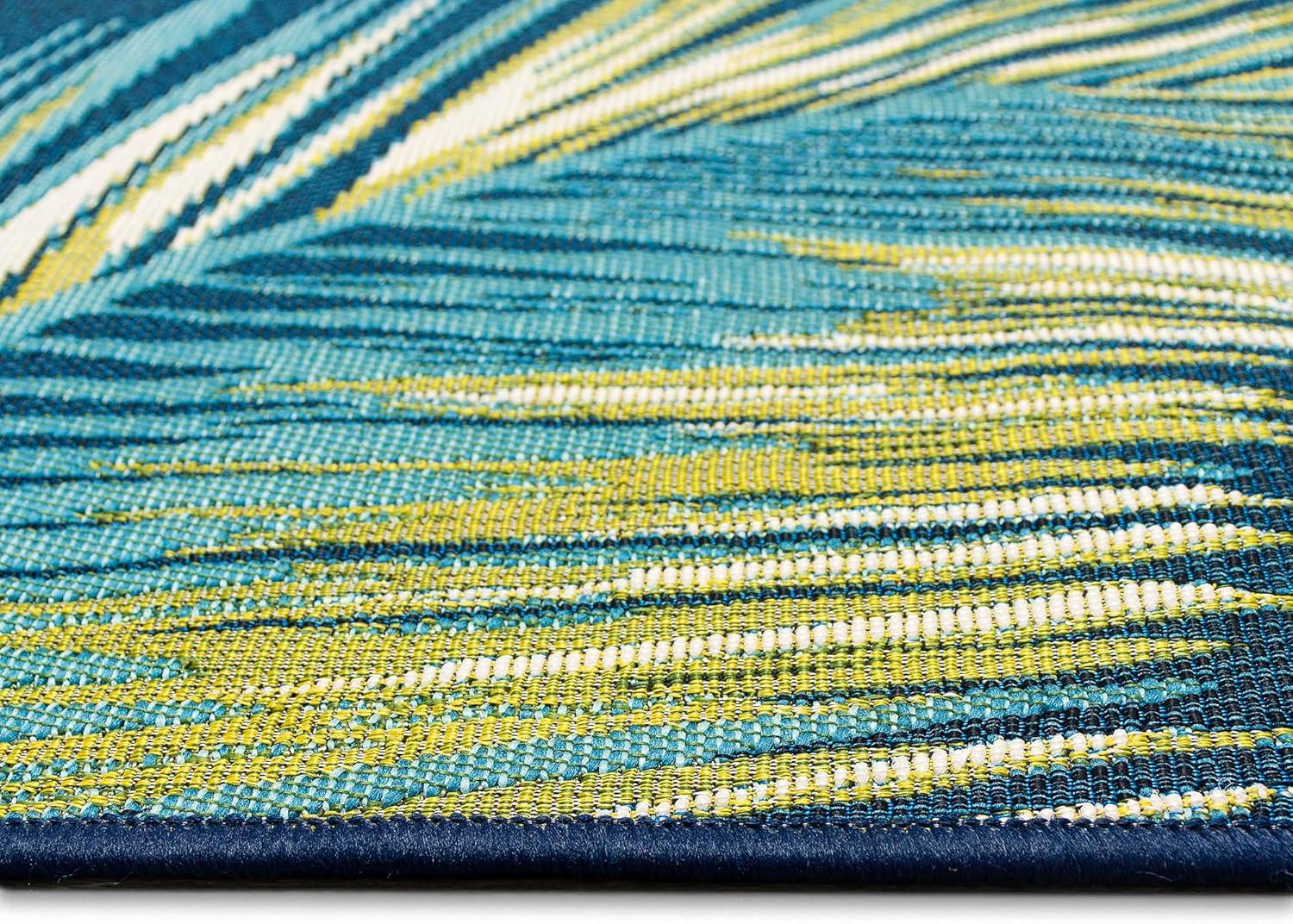 Shira Floral Navy/Green Indoor / Outdoor Area Rug