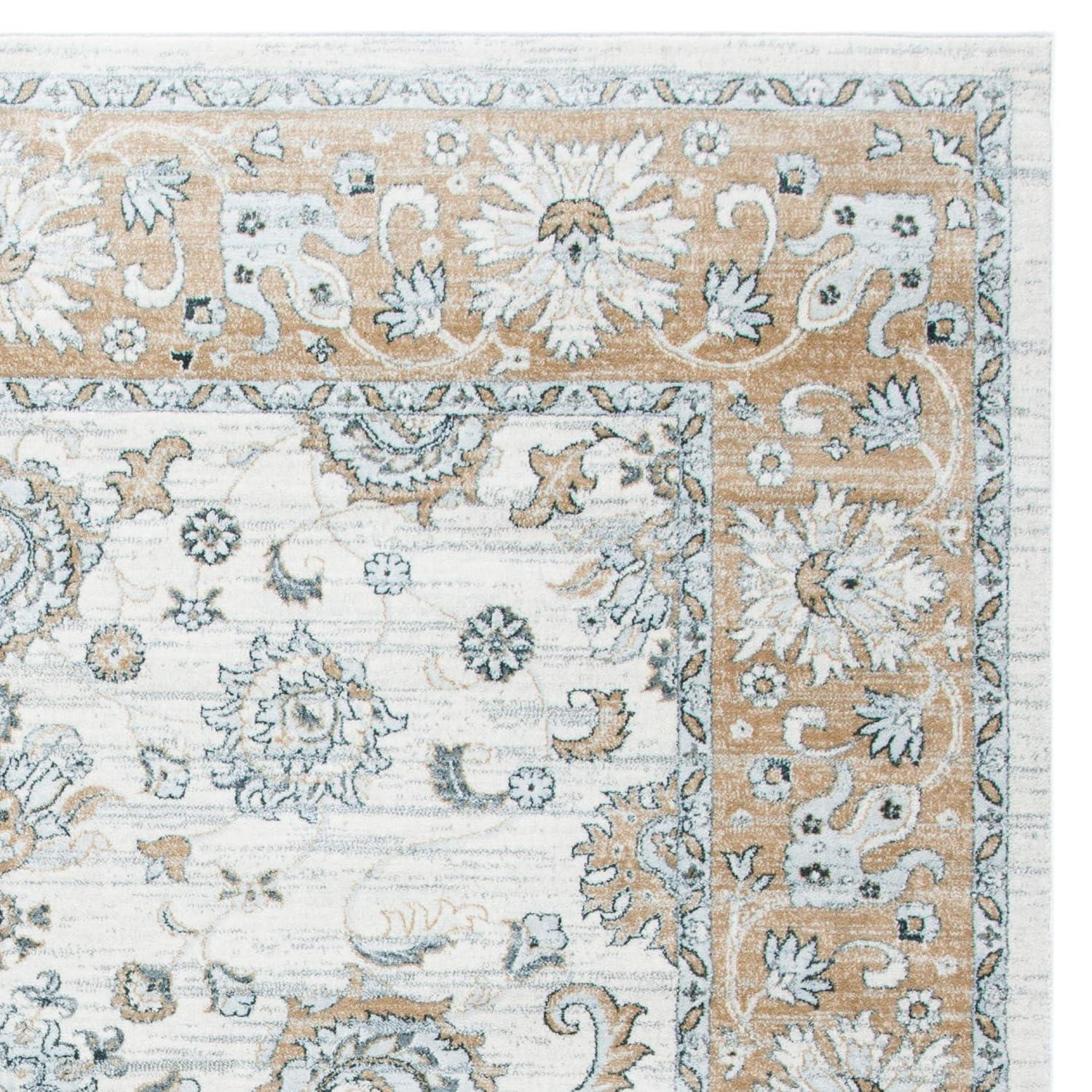 Isabella ISA940 Power Loomed Area Rug - Cream/Beige - 6'7"x6'7" - Safavieh