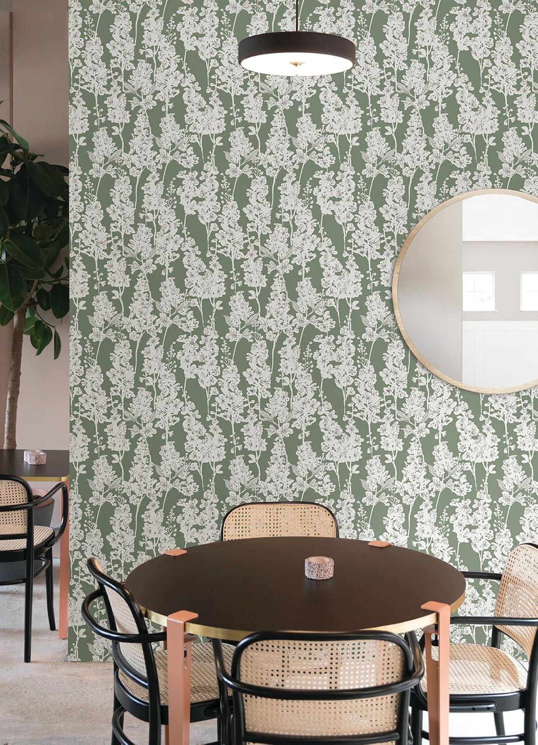 Larkspur 18' L x 20.5" W Peel and Stick Wallpaper Roll