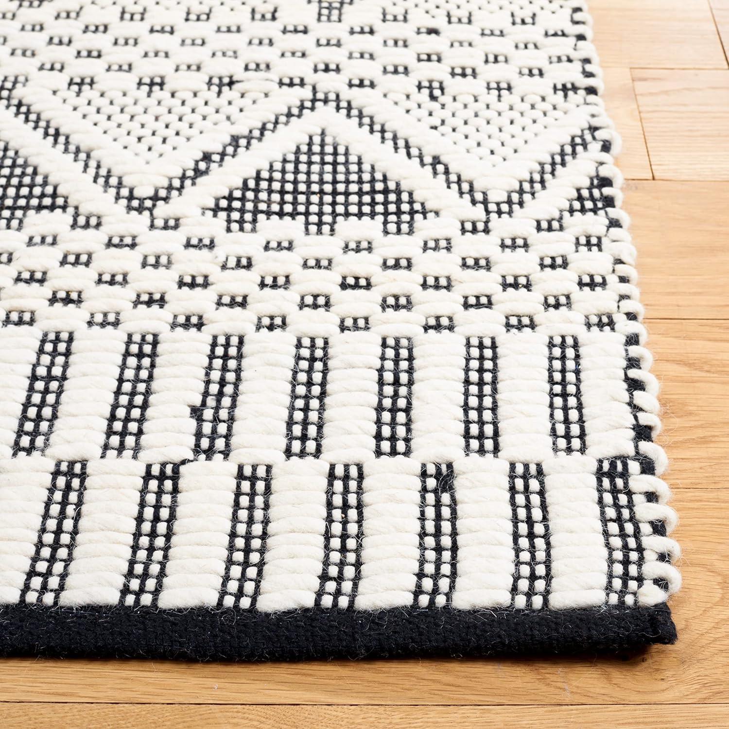 Natura NAT853 Hand Woven Area Rug - Ivory/Black - 8'x10' - Safavieh.