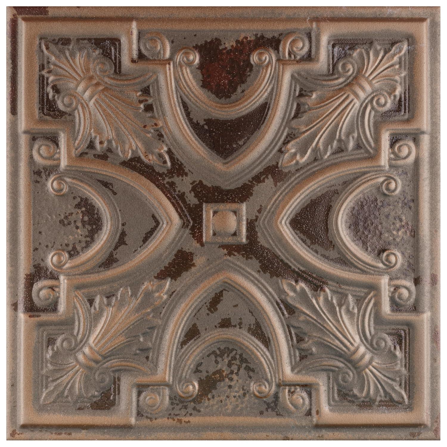 Fitz 8" x 8" Ceramic Patterned Wall Tile