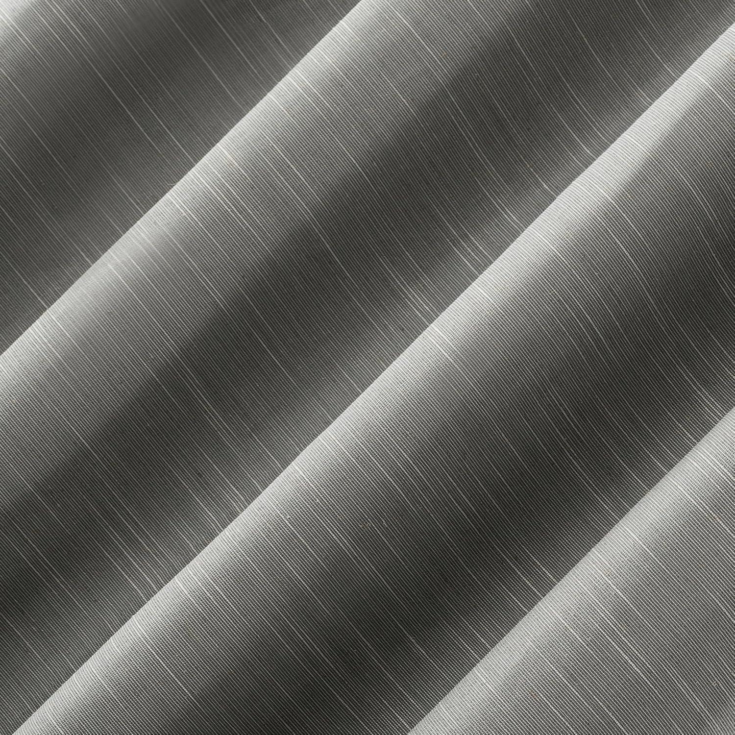 50"x96" Archaeo Total Blackout Textured Linen Blend Grommet Top Curtain Panel Gray: Modern Noise Reduction, Thermal Insulated