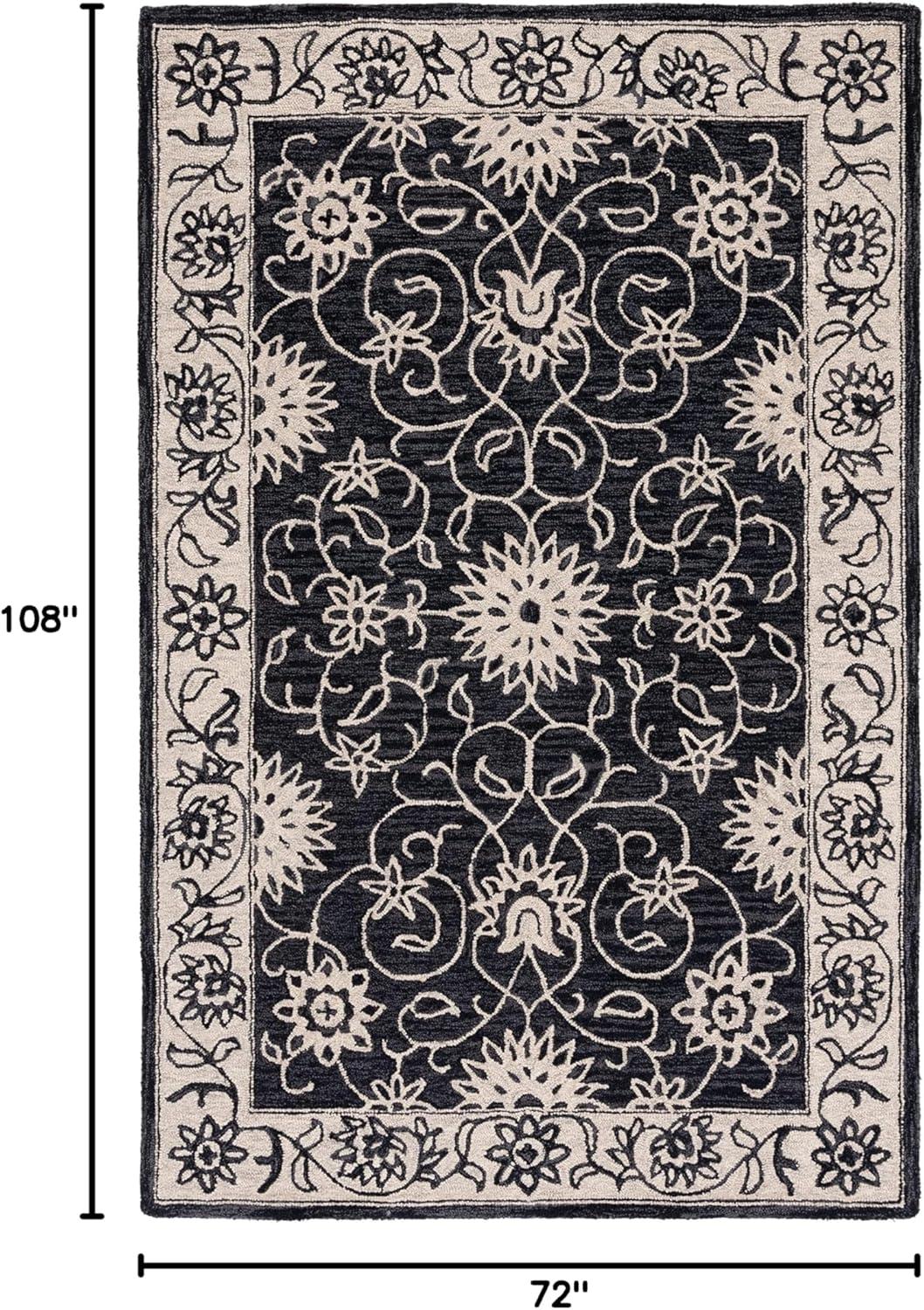 Jardin JAR601 Hand Tufted Area Rug - Navy/Ivory - 6'x9' - Safavieh.