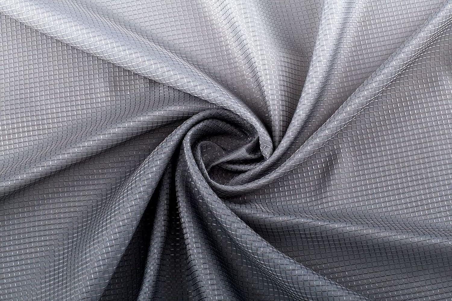 Dainty Home 3D Printed Ombre Textured Waffle Weave Shower Curtain - Black