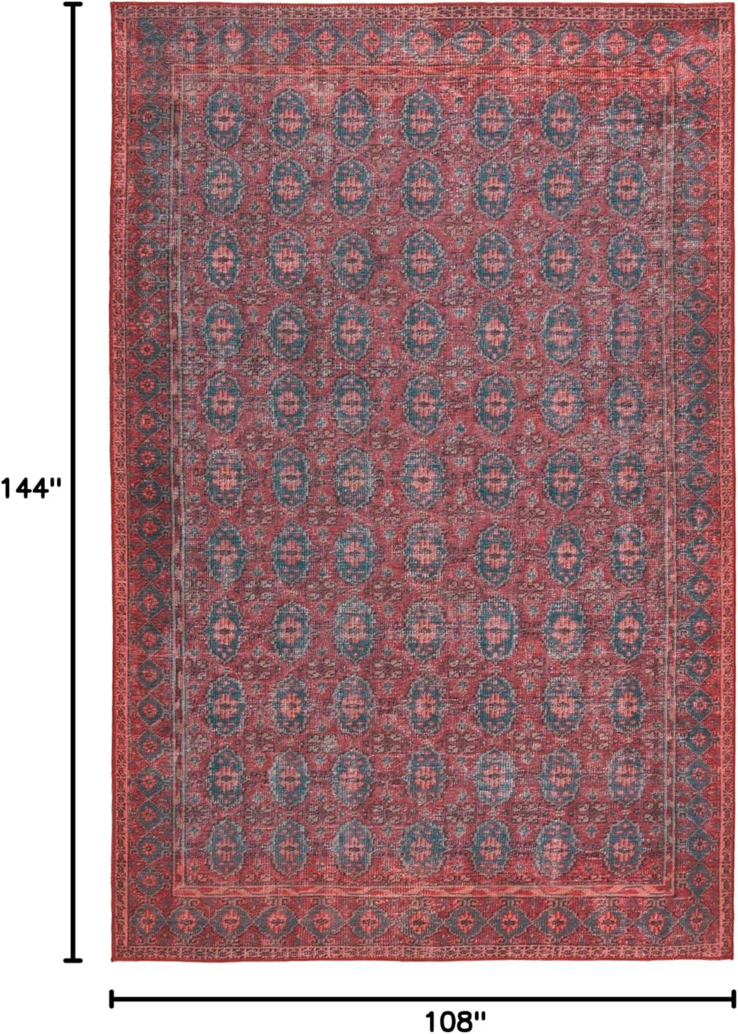 Kate Lester + Jaipur Living Machine Washable Kalinar Power Loom Performance Dark Red/Blue Rug & Reviews | Wayfair