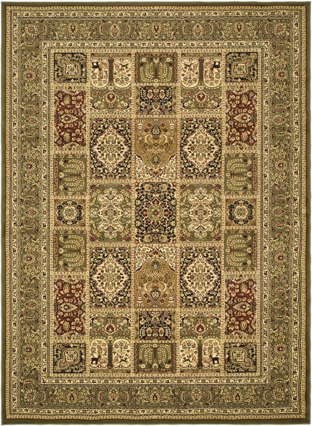 Lyndhurst LNH217 Power Loomed Area Rug - Multi/Green - 5'3"x7'6" - Safavieh.