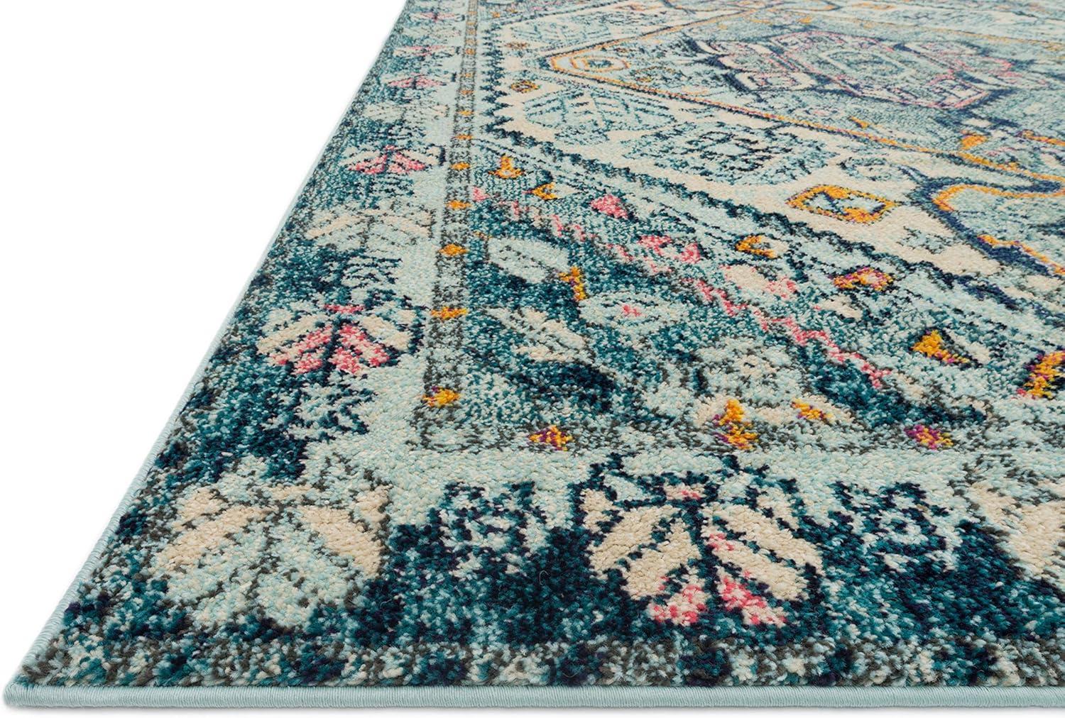 Loloi II Nadia Abstract Aqua / Navy Area Rug