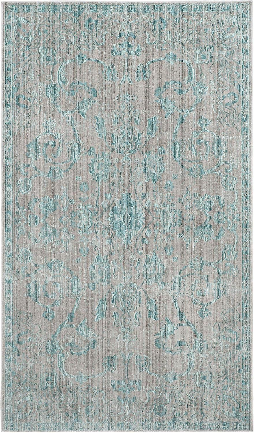 Valencia VAL103 Power Loomed Area Rug - Red/Red - 4'x6' - Safavieh.