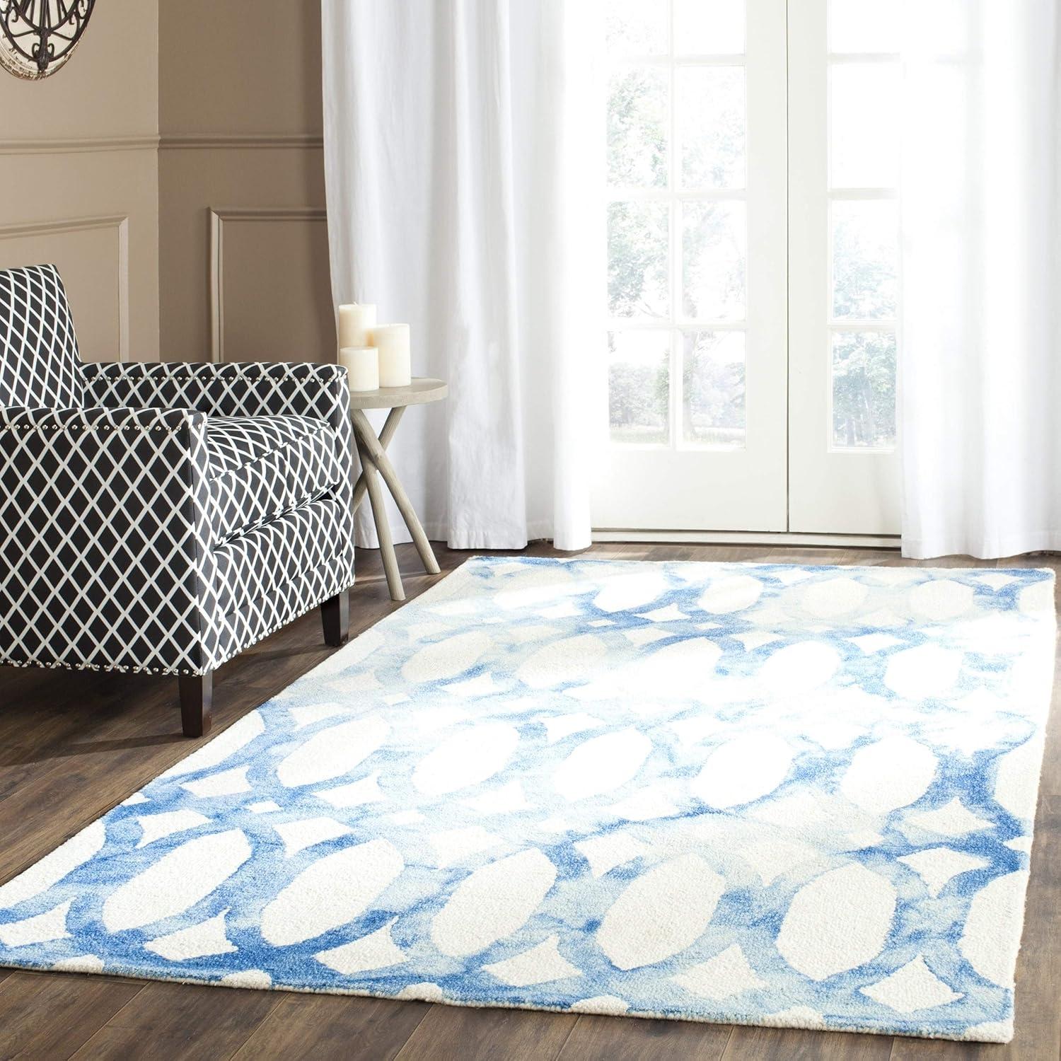 Amekia Hand Tufted 80% Wool, 20% Cotton Geometric Rug