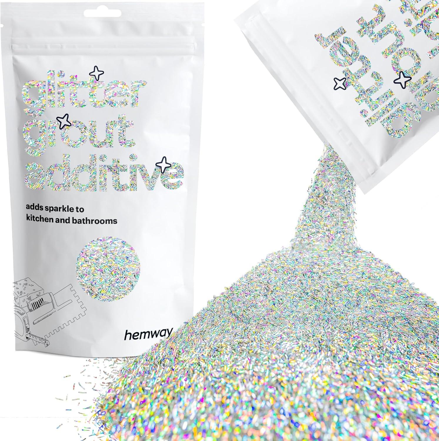 Silver Holographic Glitter Paint and Grout Additive 100g