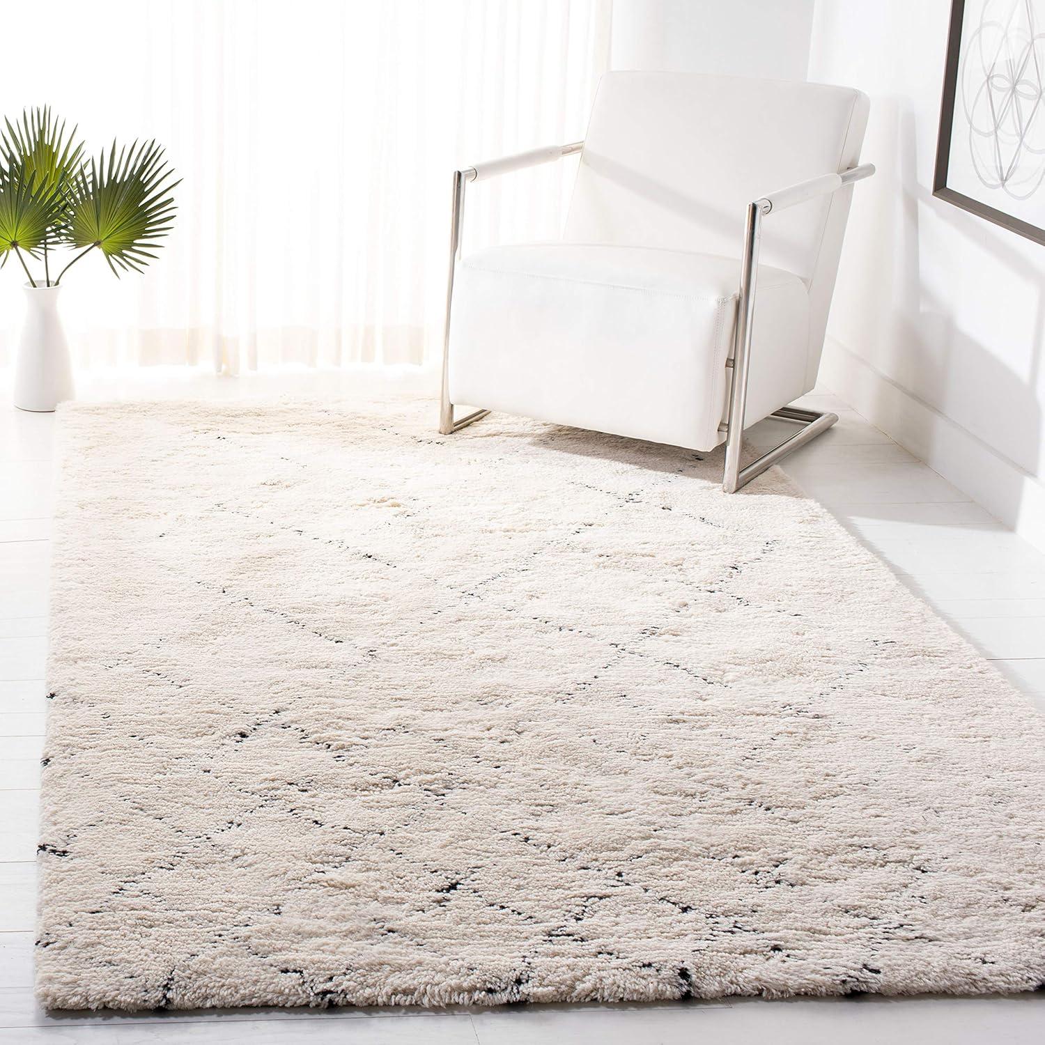 Casablanca CSB914 Hand Tufted Area Rug - Ivory/Black - 8'x10' - Safavieh.