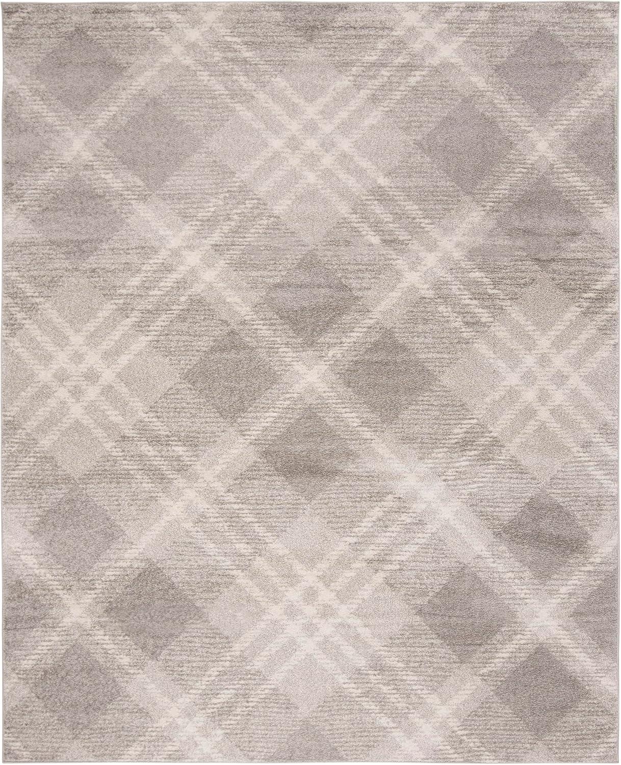 Adirondack ADR129 Power Loomed Area Rug - Light Grey/Ivory - 8'9"x11'9" - Safavieh..