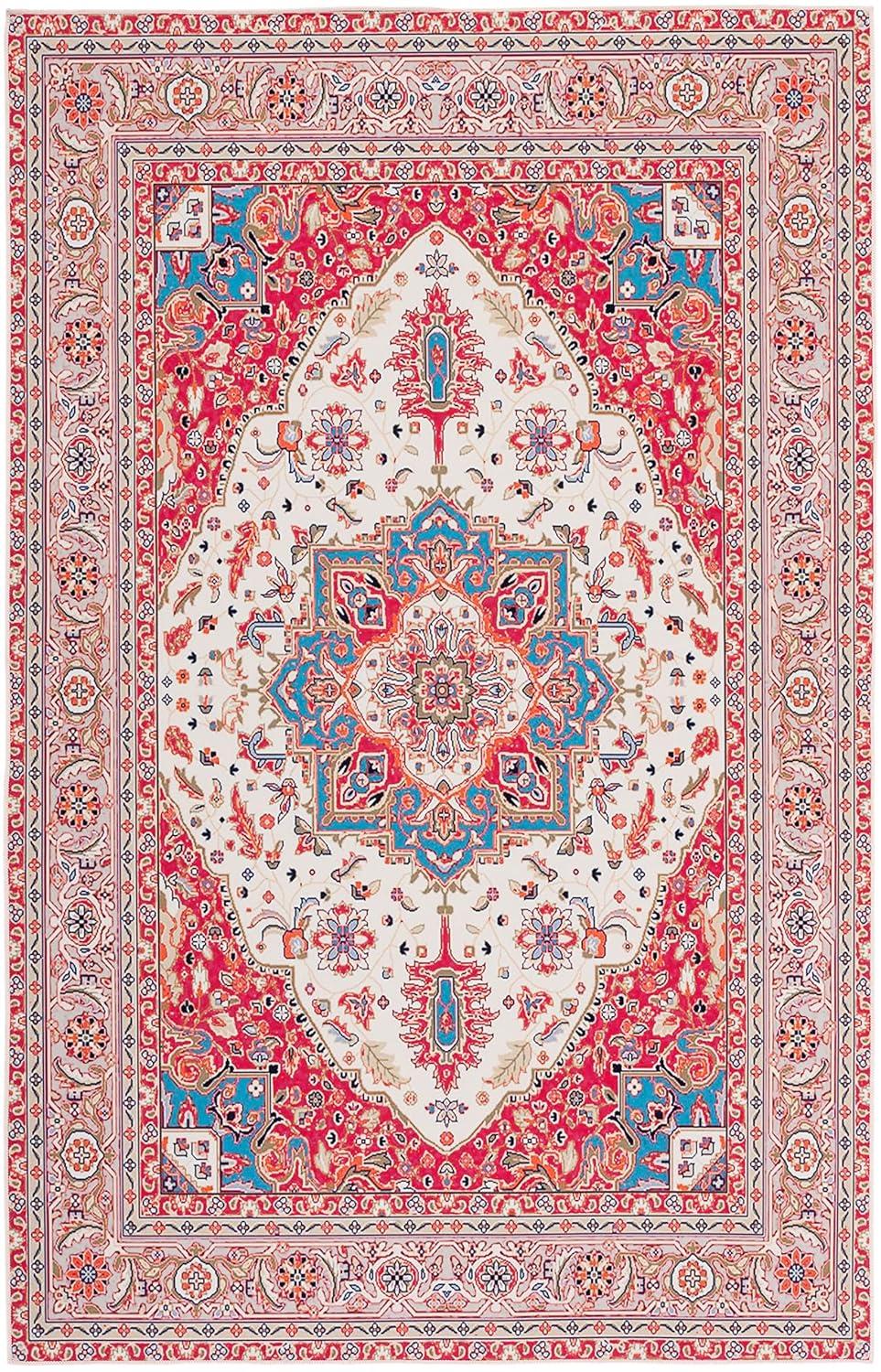 Bungalow Rose Tucson Performance Machine Washable Oriental Rug